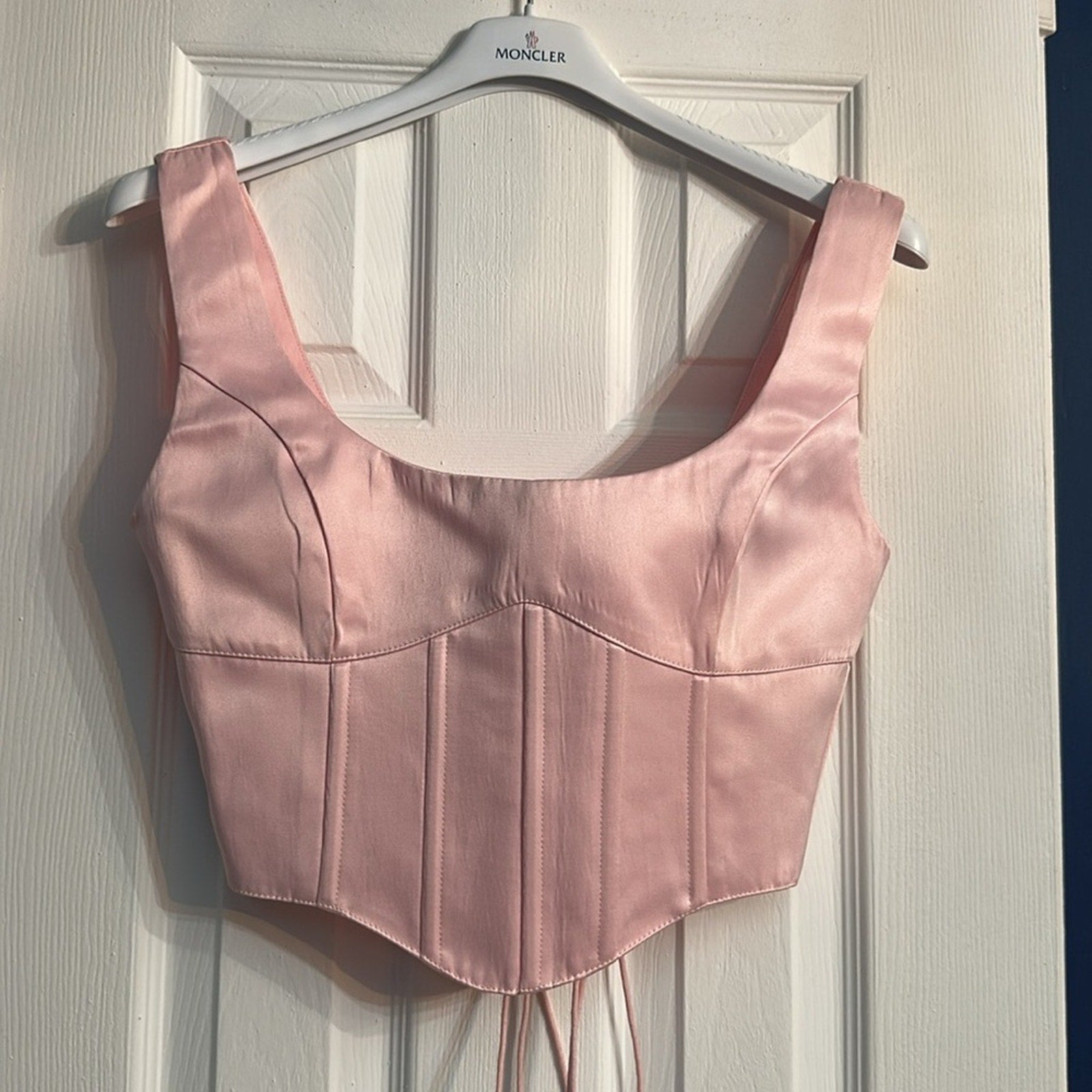 Danielle Guizo Satin Lace Up Bustier Corset - Medium