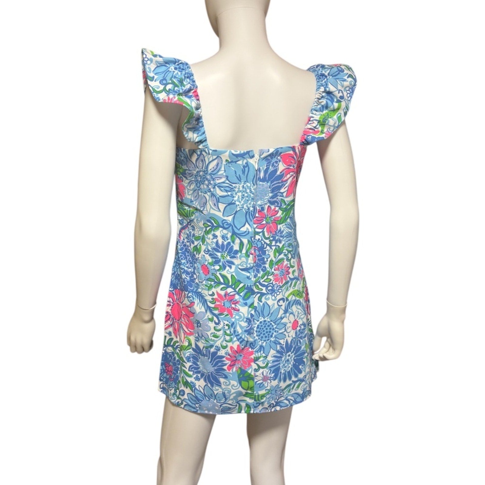 NEW Lilly Pulitzer Zoya Ruffle Romper, Mini Dress Floral Ruffle - size 4