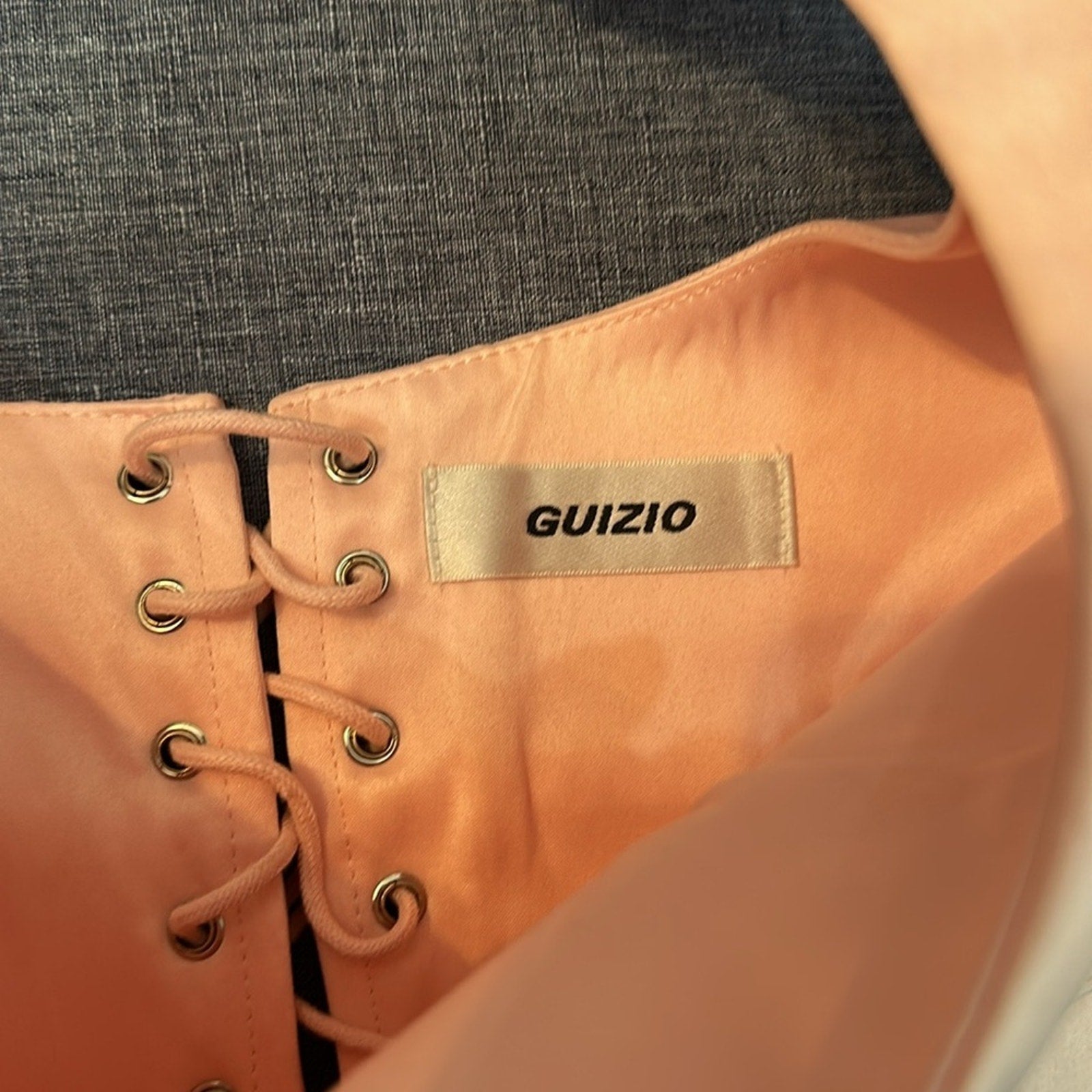 Danielle Guizo Satin Lace Up Bustier Corset - Medium