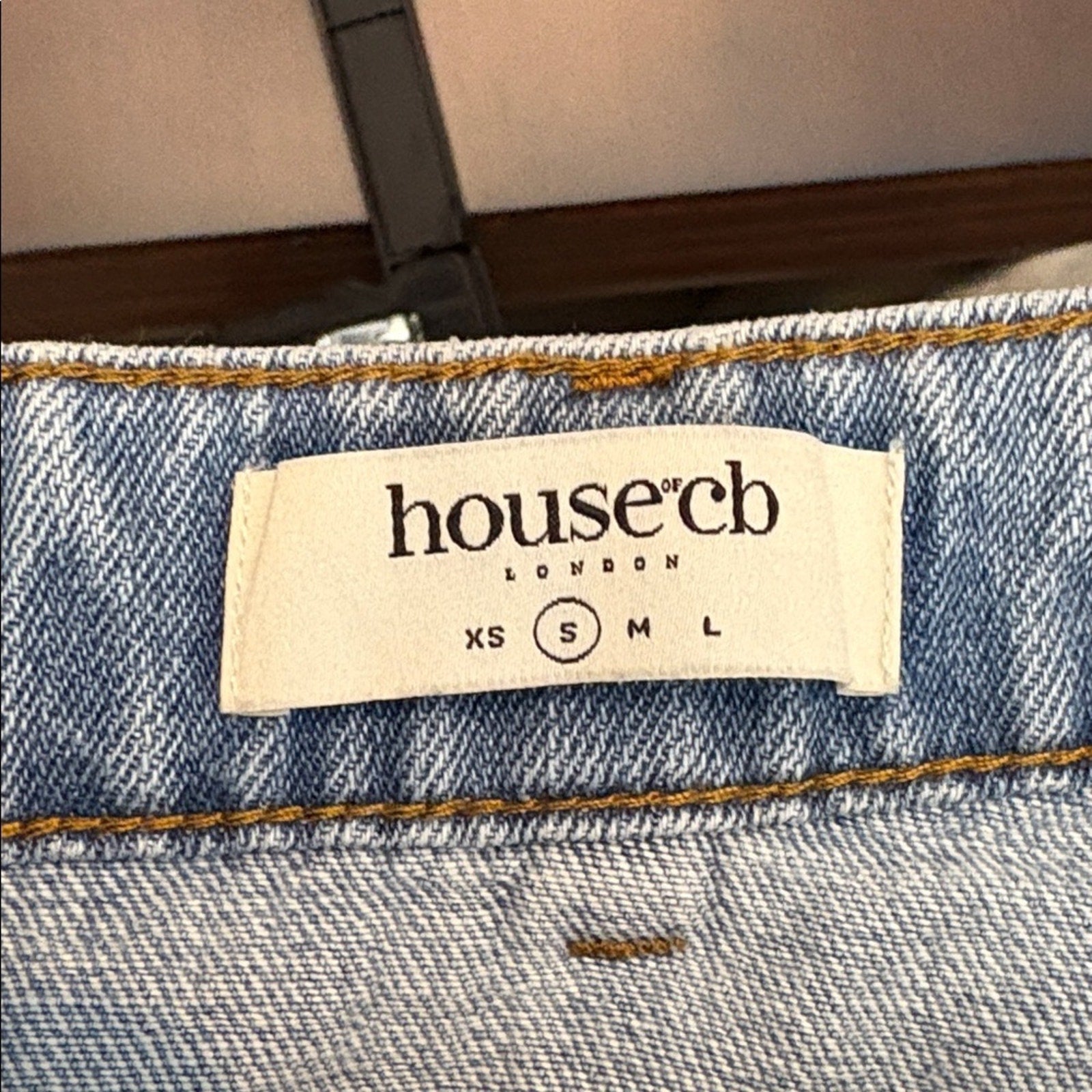 HOUSE OF CB Ria Washed Utility Cargo Jeans - size small