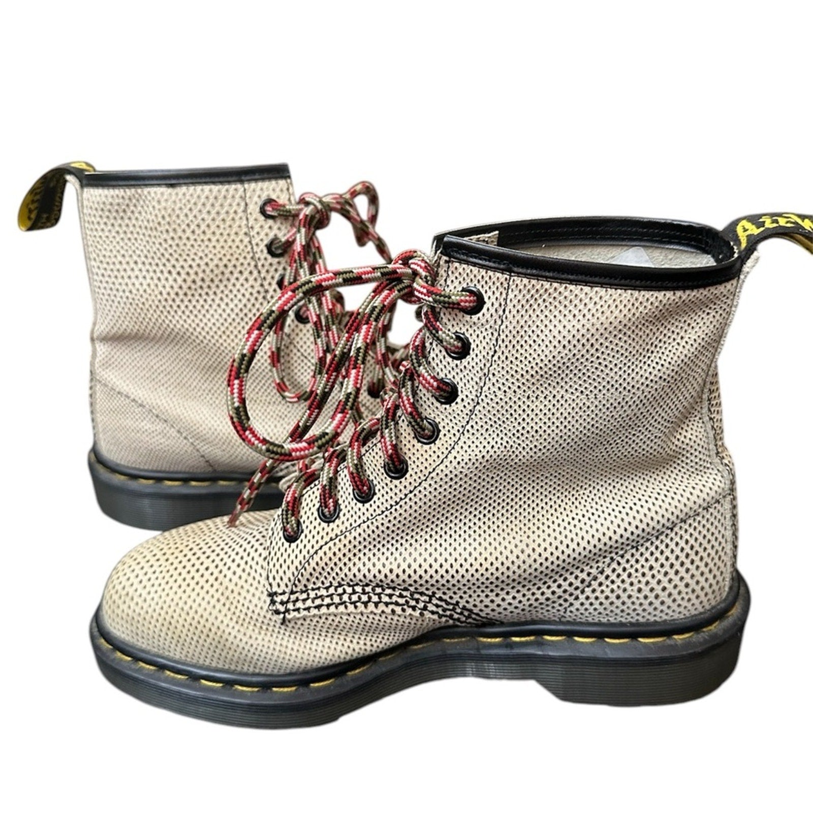 RARE Dr Martens 1460 Beige Snake Made in England - 9