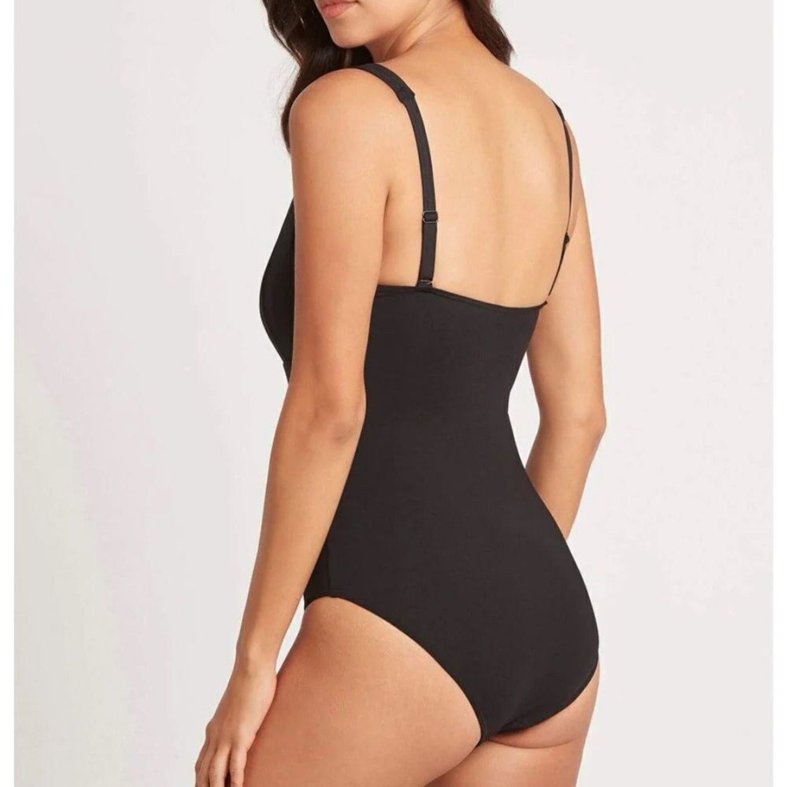 NWT Sea Level Essentials Square Neck One Piece In Black