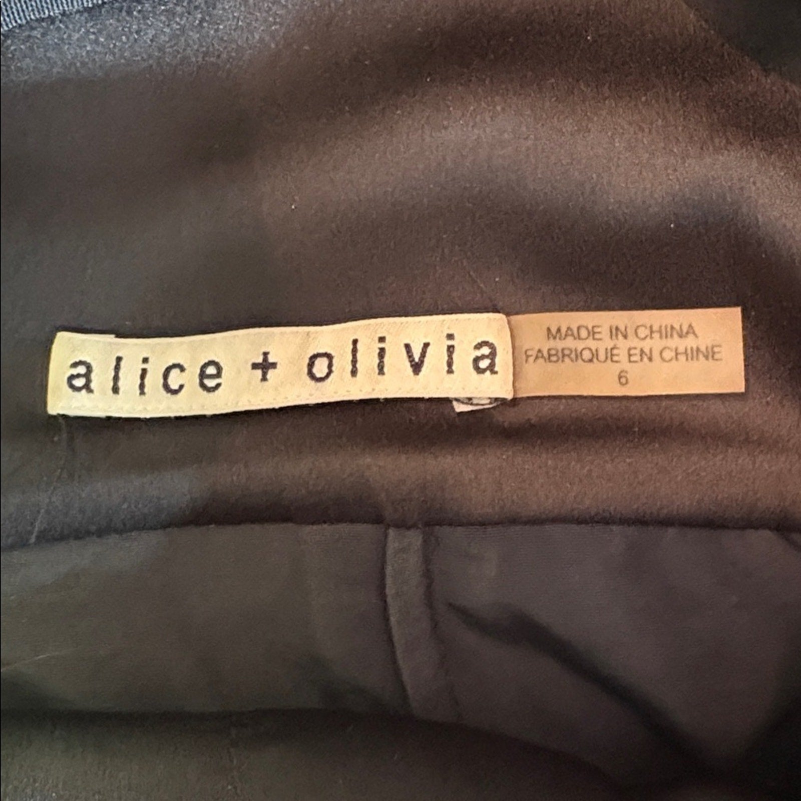Alice+Olivia Pacey Metallic Gold Black Dress - size 6