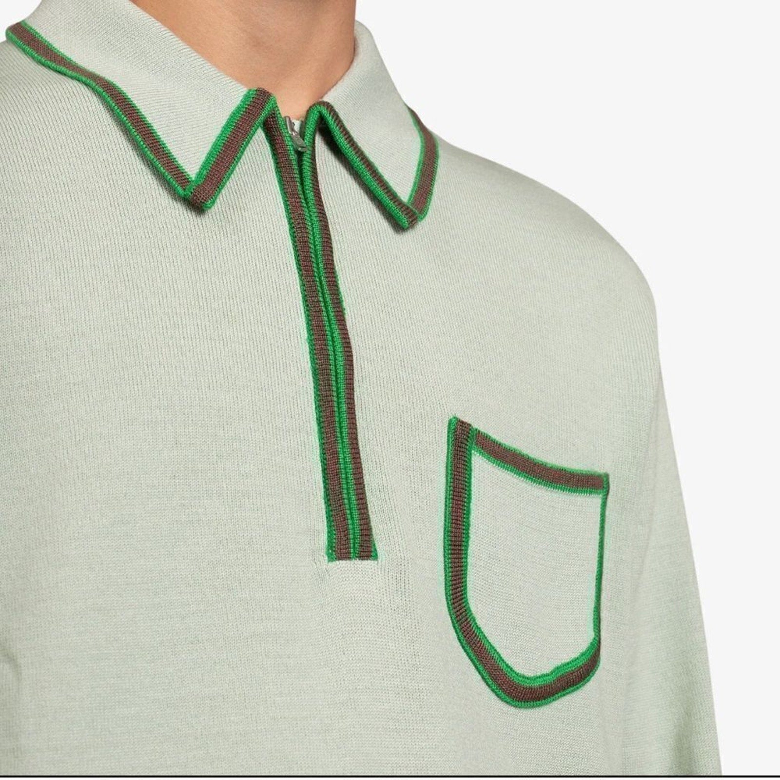 NEW Awake NY
Sweet Memory Knit wool Polo Mint - size XL