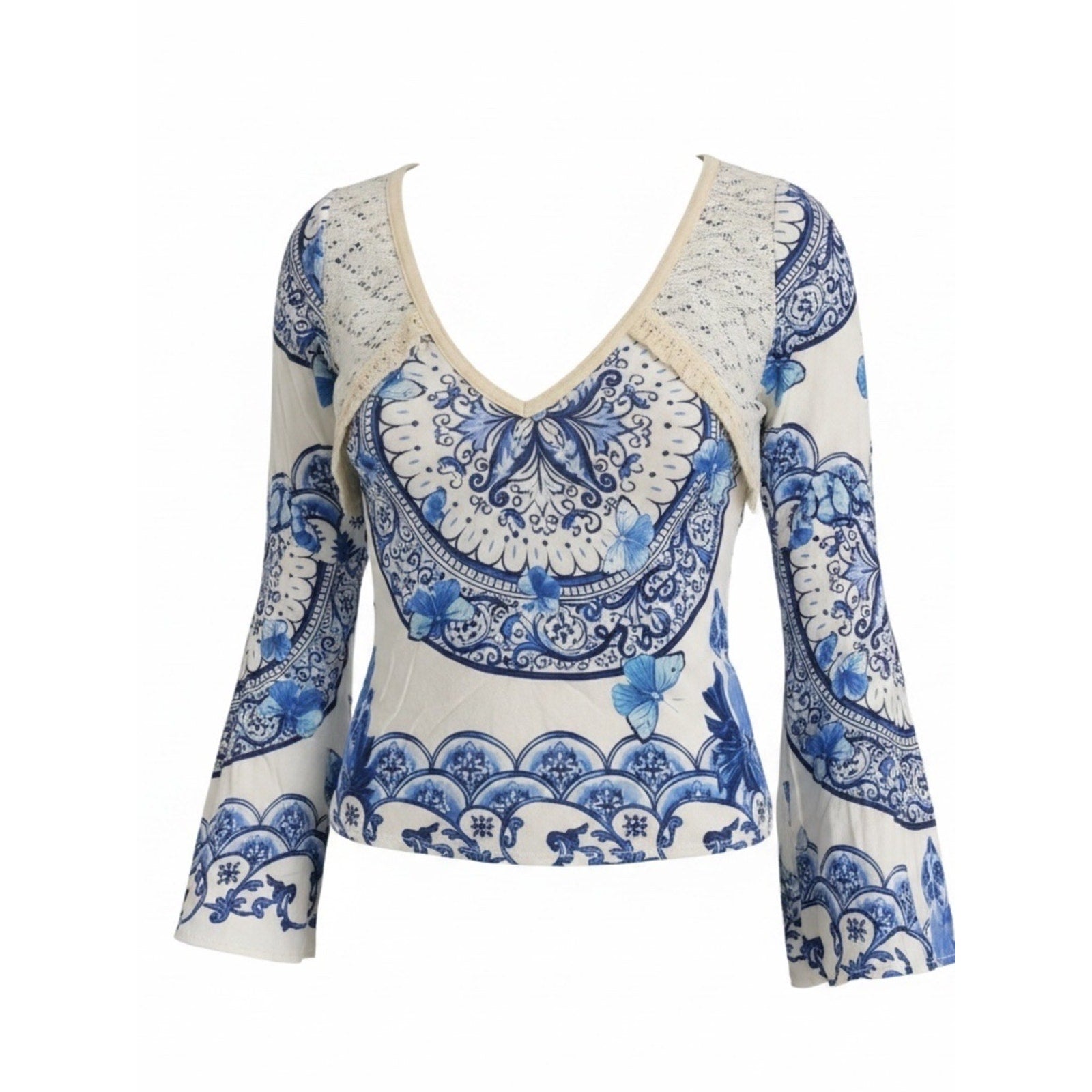 Farm Rio blue Mandala Blouse - Small