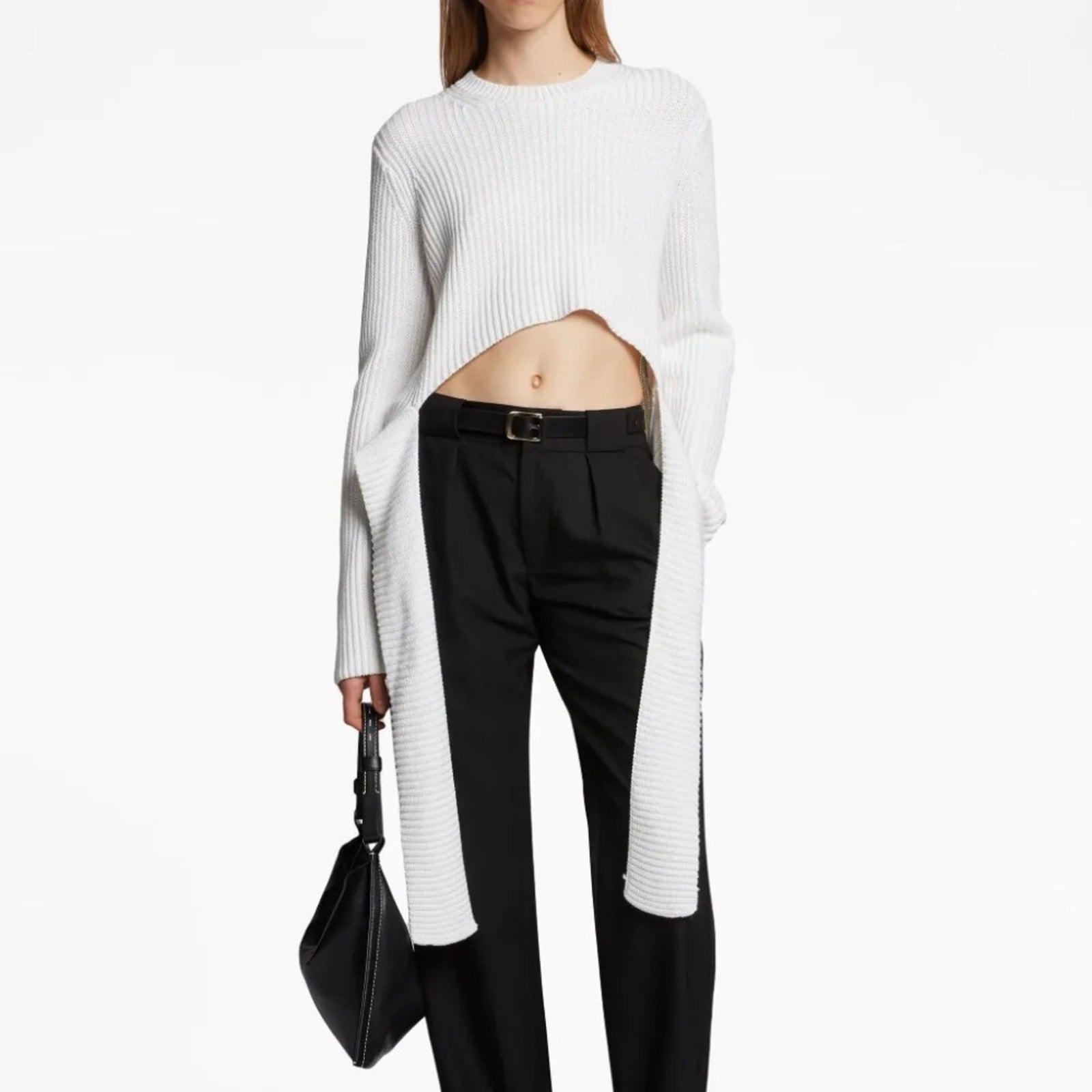 Proenza Schouler White Label ribbed-knit wrap jumper - size M