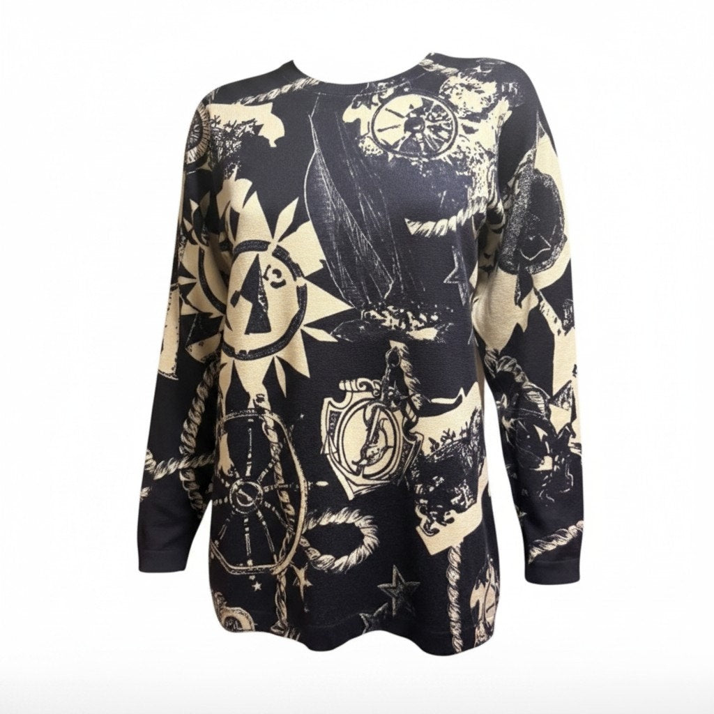 Vintage Les Copains Nautical Sweater - L