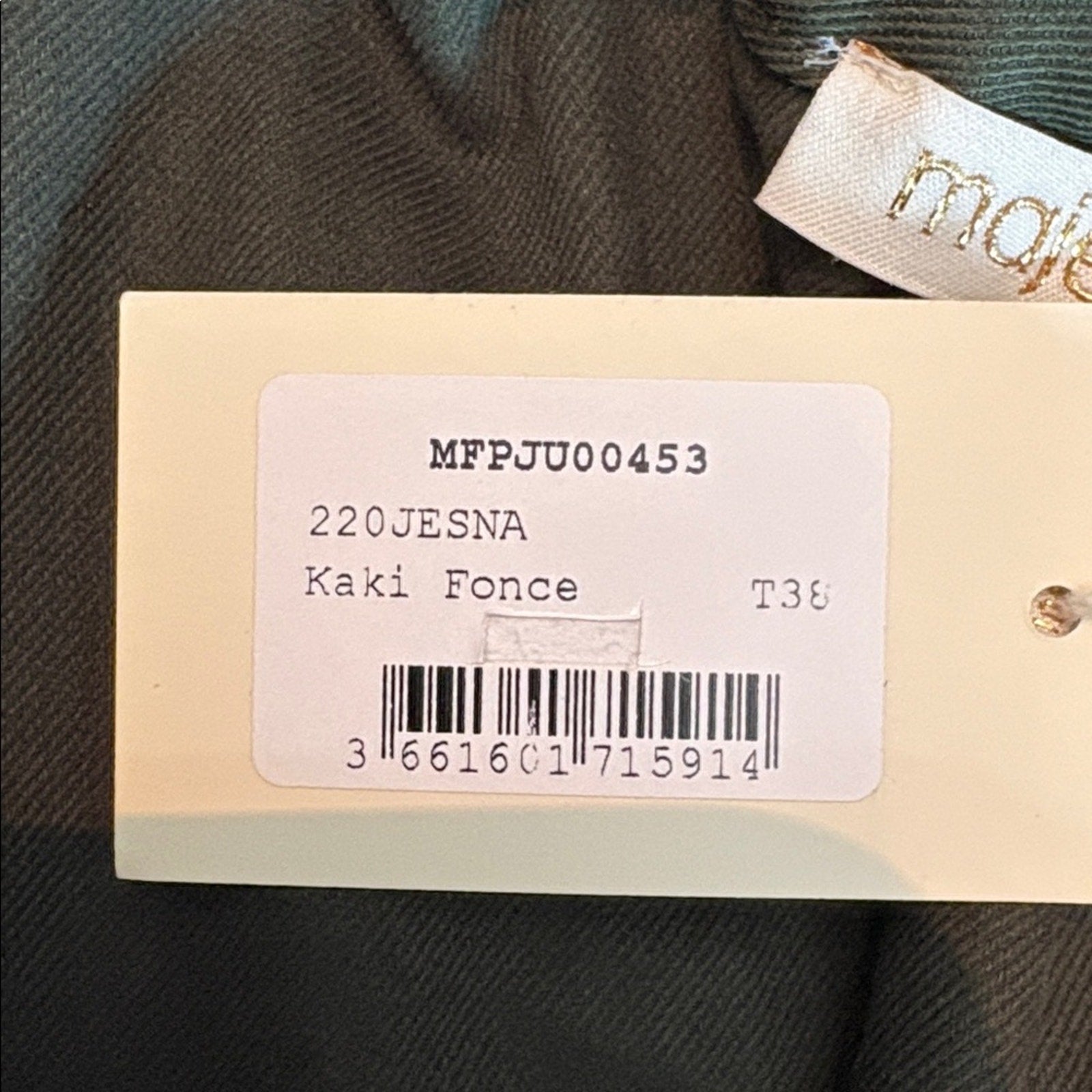 NWT Maje Green Elastic High Waist Stretch Mini Short Skirt - size 38 Small