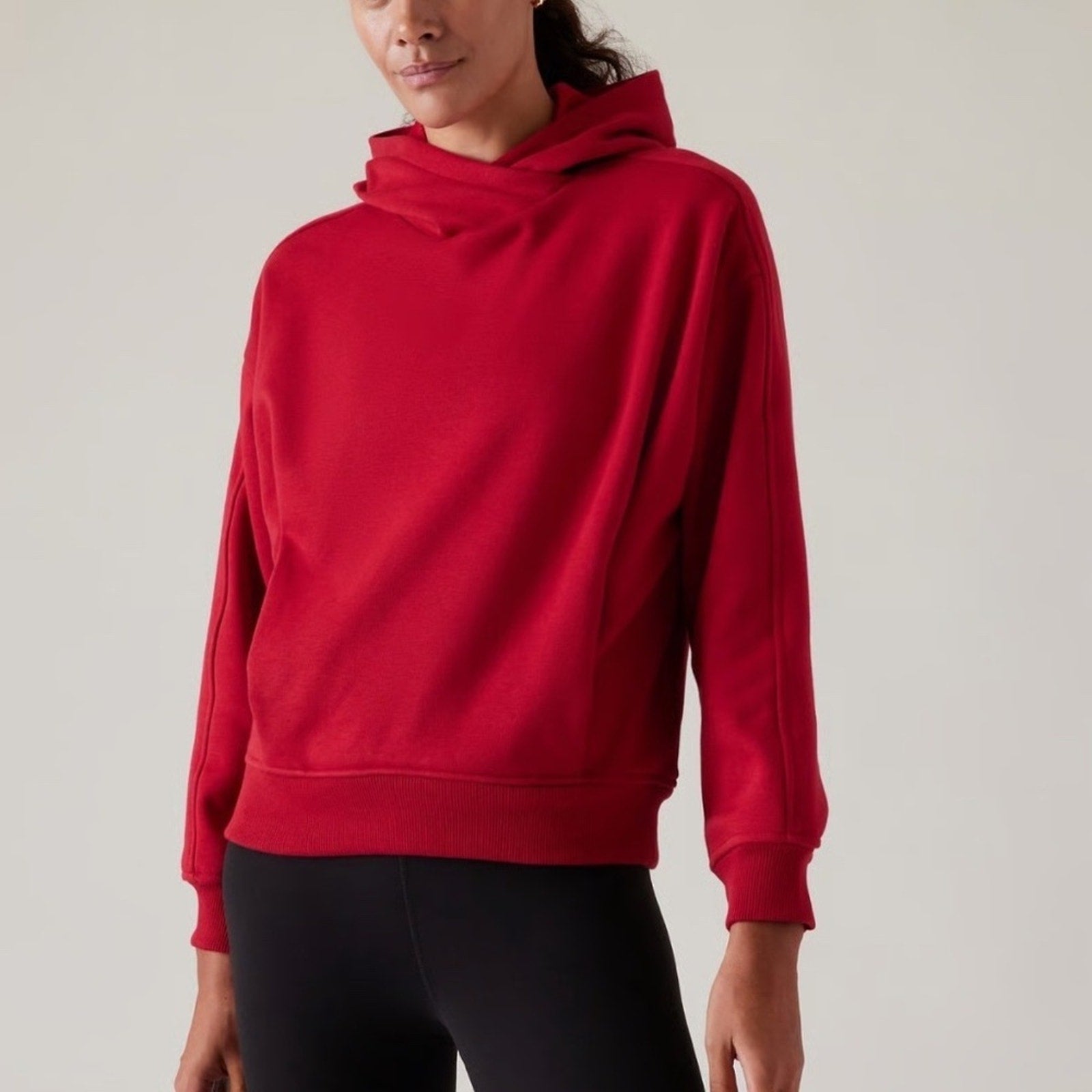 Athleta Cozy Karma Hoodie Sweatshirt Clover Berry - size small