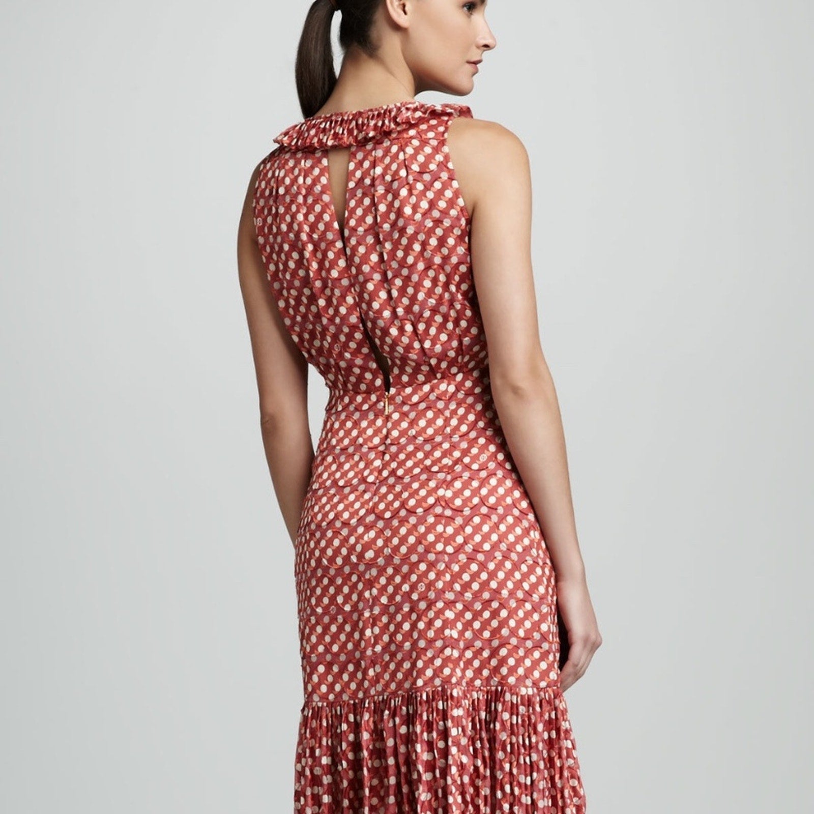 Tory Burch Janetta Circle Clip Dot Print Jacquard Dress - size 4