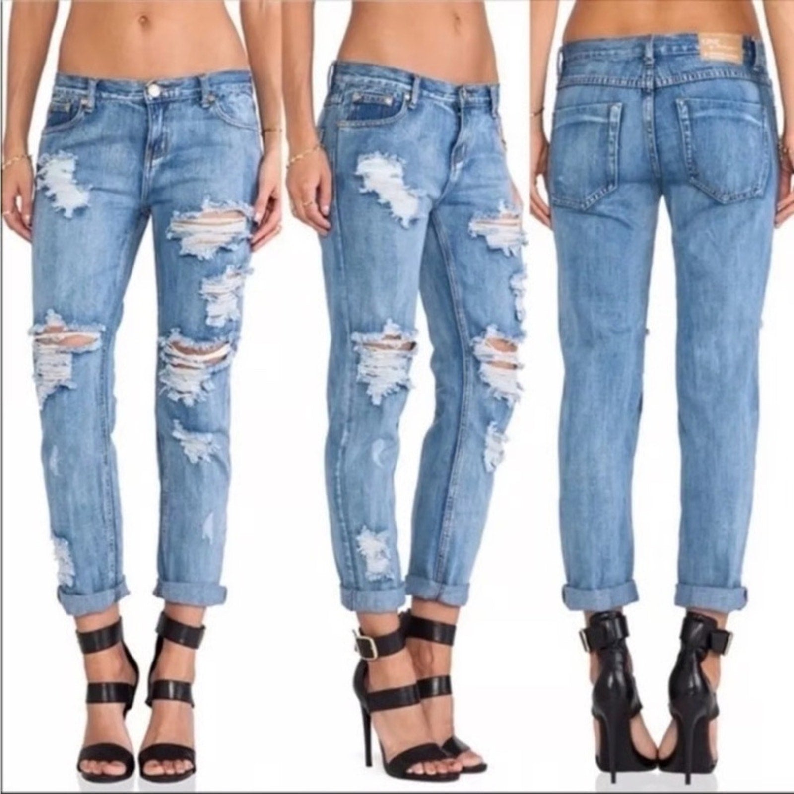 One Teaspoon Awesome Baggies Jeans in Cobain - size 25
