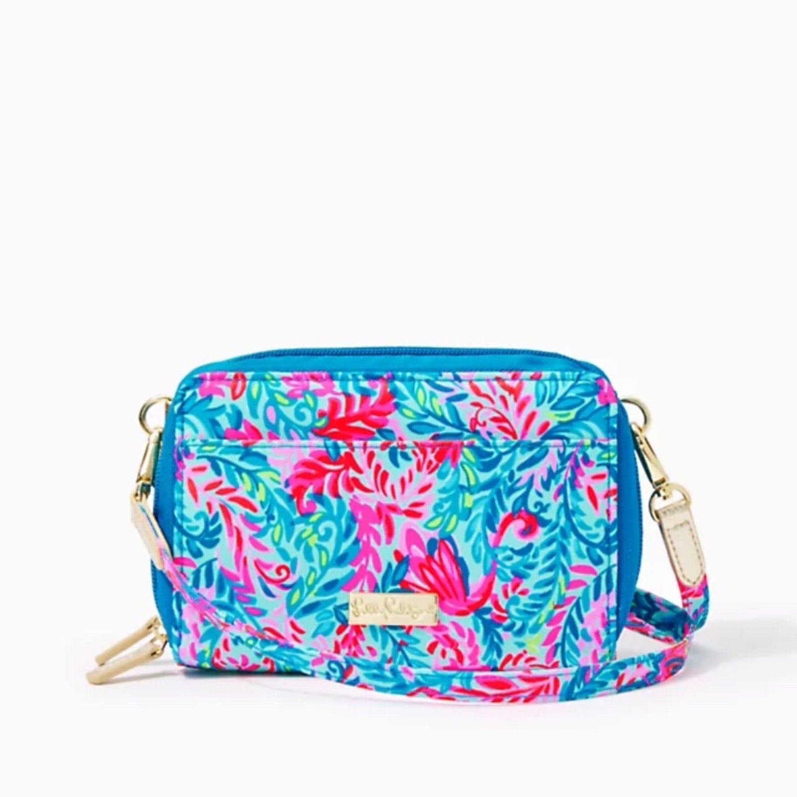 Lilly Pulitzer Marsten Crossbody Surf Blue Flim Flam - NEW