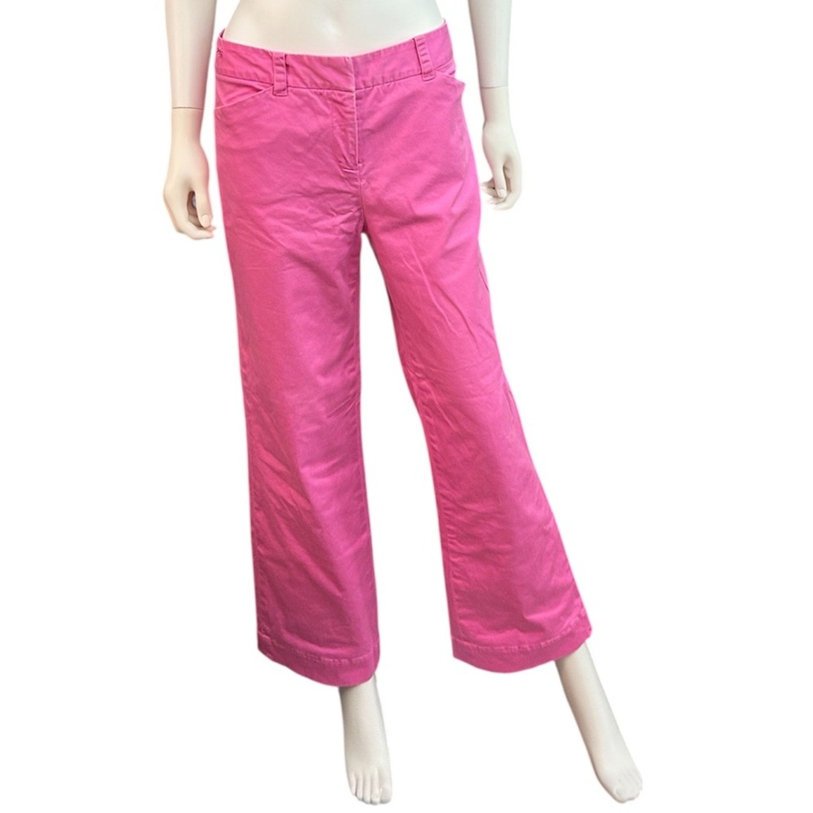 Vintage Lilly Pulitzer pink white label Capri Pants Women's Size -10