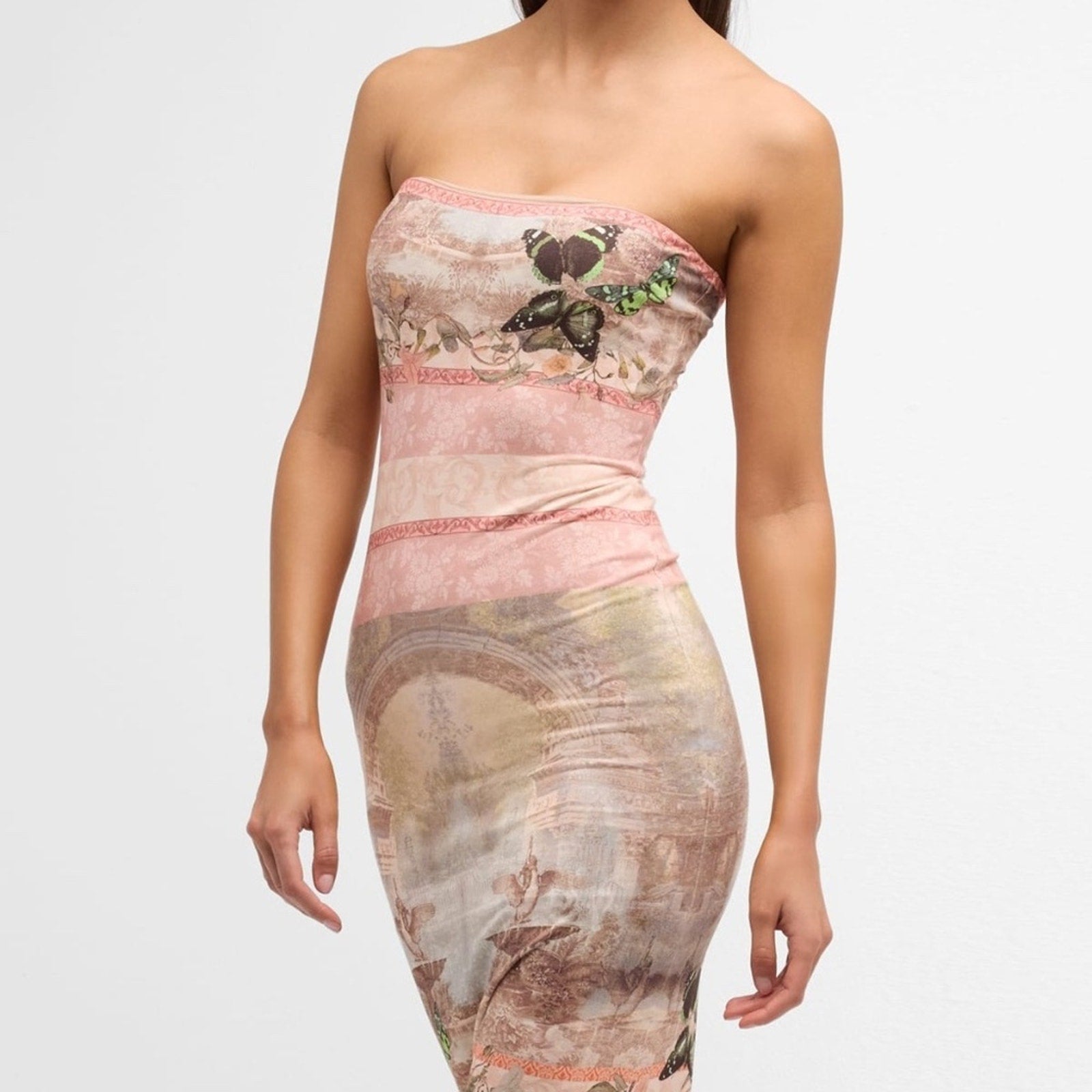 NWT Alice + Olivia Versailles Delora Strapless Ankle-Length Dress - size 6