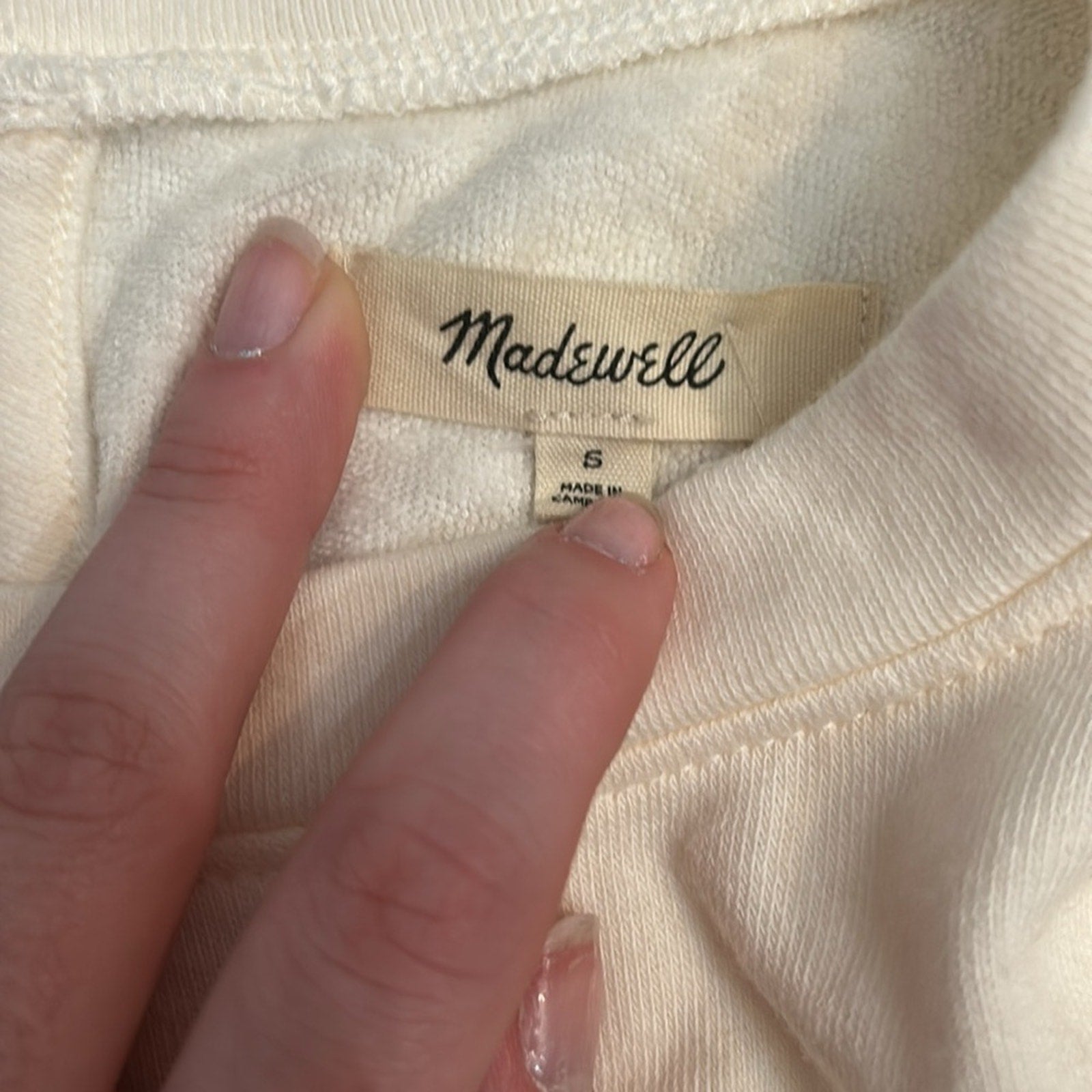 NWT Madewell Brushed Puff-Sleeve Top - size small
