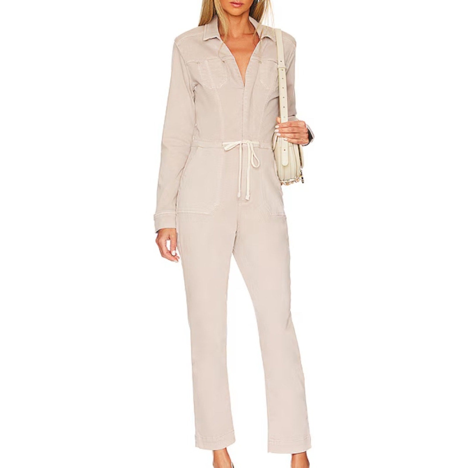 Paige Jumpsuit Blaire Utility Drawstring in Eros Rose Pink - size 4