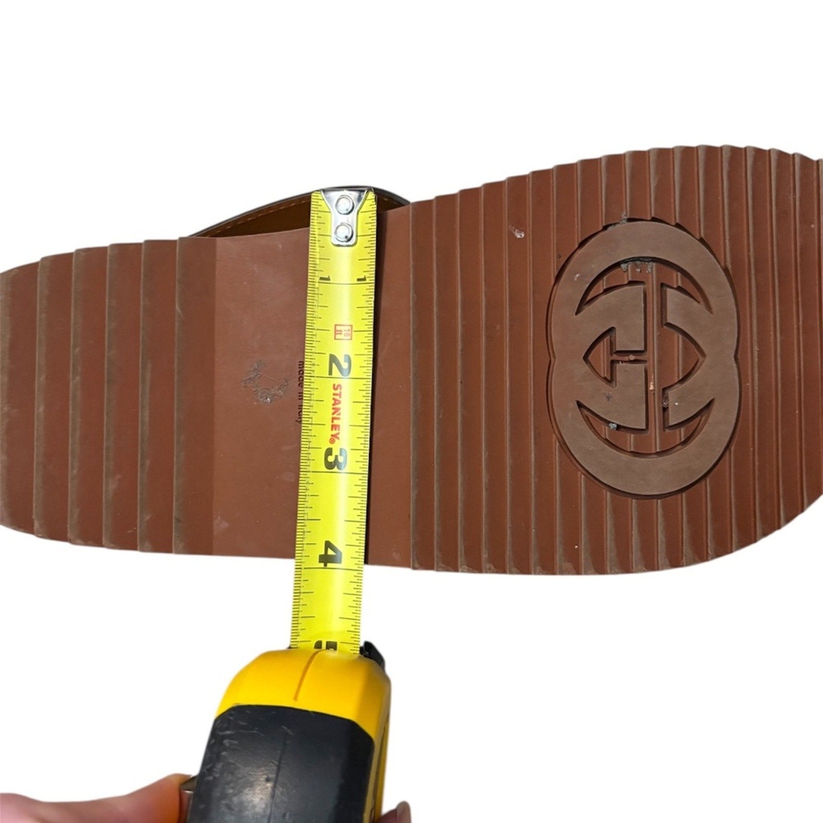 Gucci  interlocking g leather sandals - 8.5