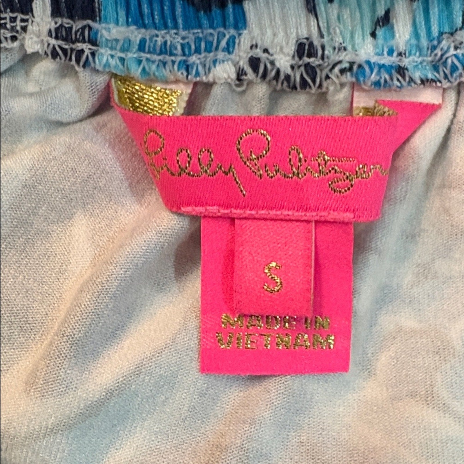 Lilly Pulitzer Lana Skort Romper Dress Mermazing Blue Off the Shoulder - size S