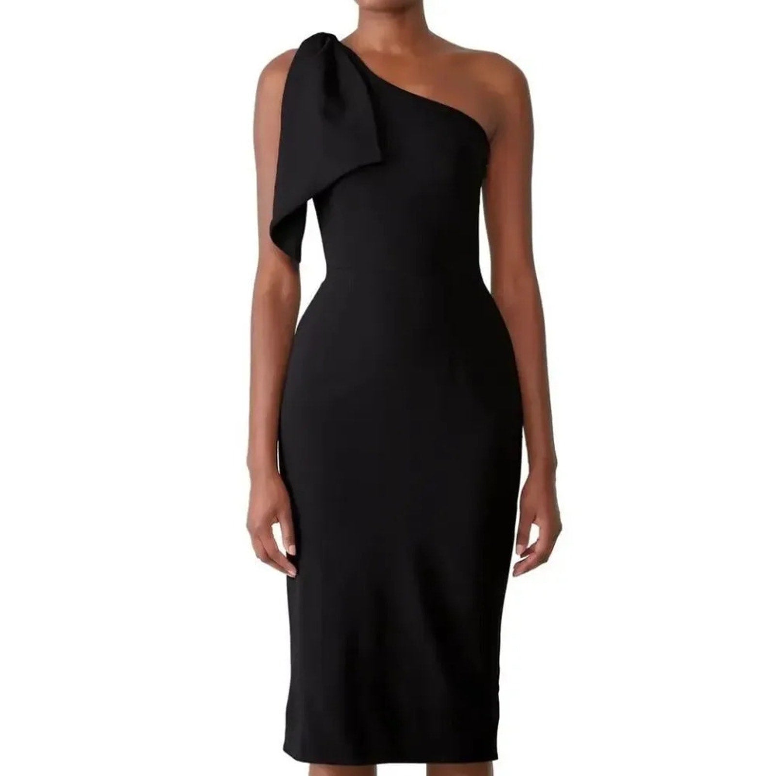 NEW Dress The Population Tiffany One Shoulder Midi Dress - size Large