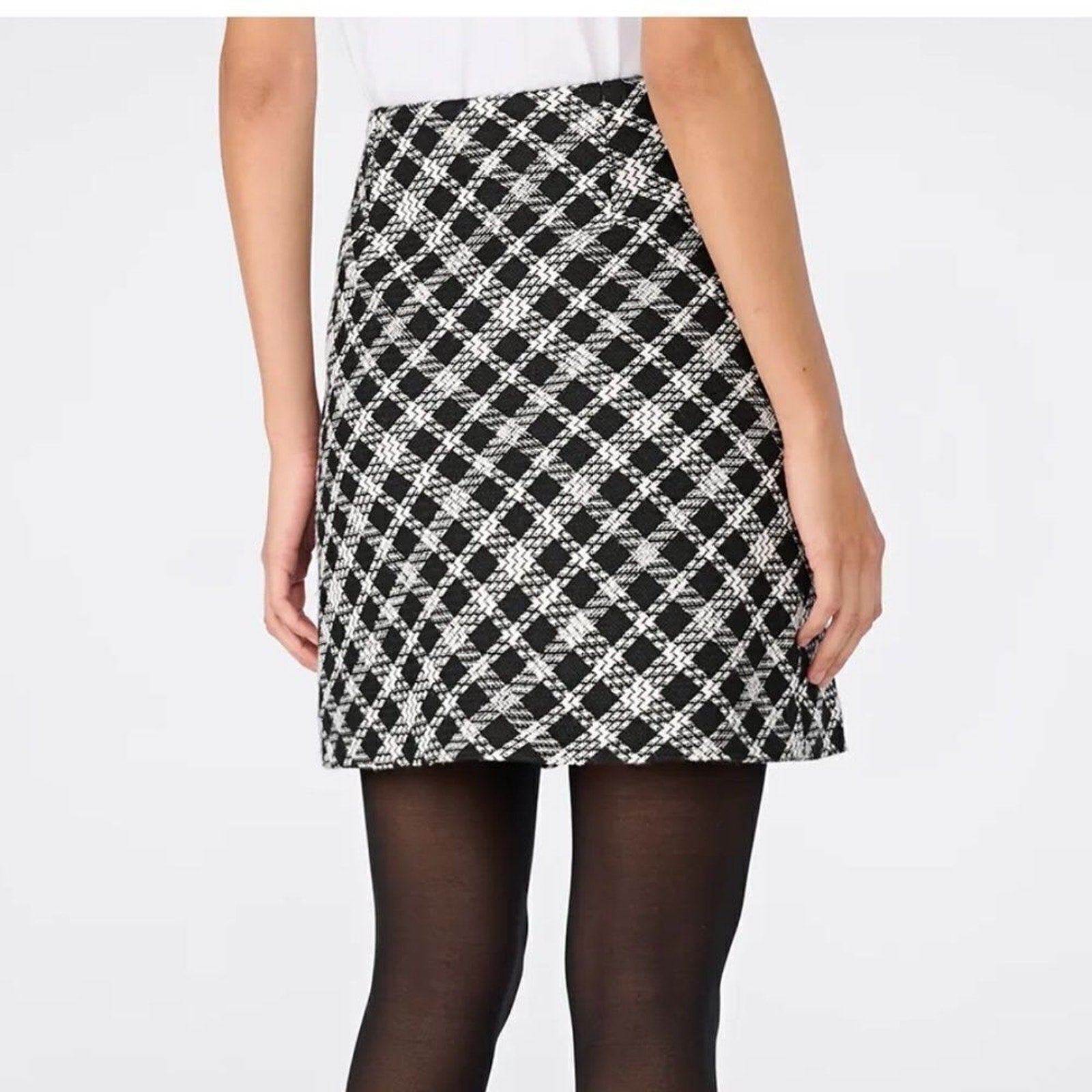 NWT Karl Lagerfeld TWEED FLARED MINI SKIRT - size 14