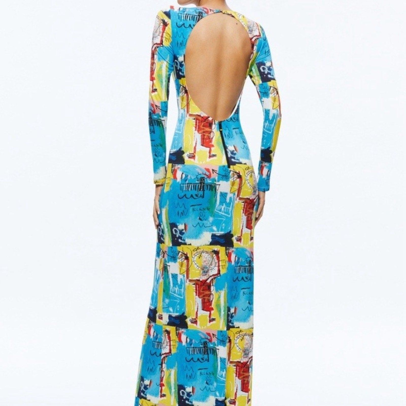 NWT ALICE + OLIVIA A+O X BASQUIAT DELORA MAXI DRESS - size 6