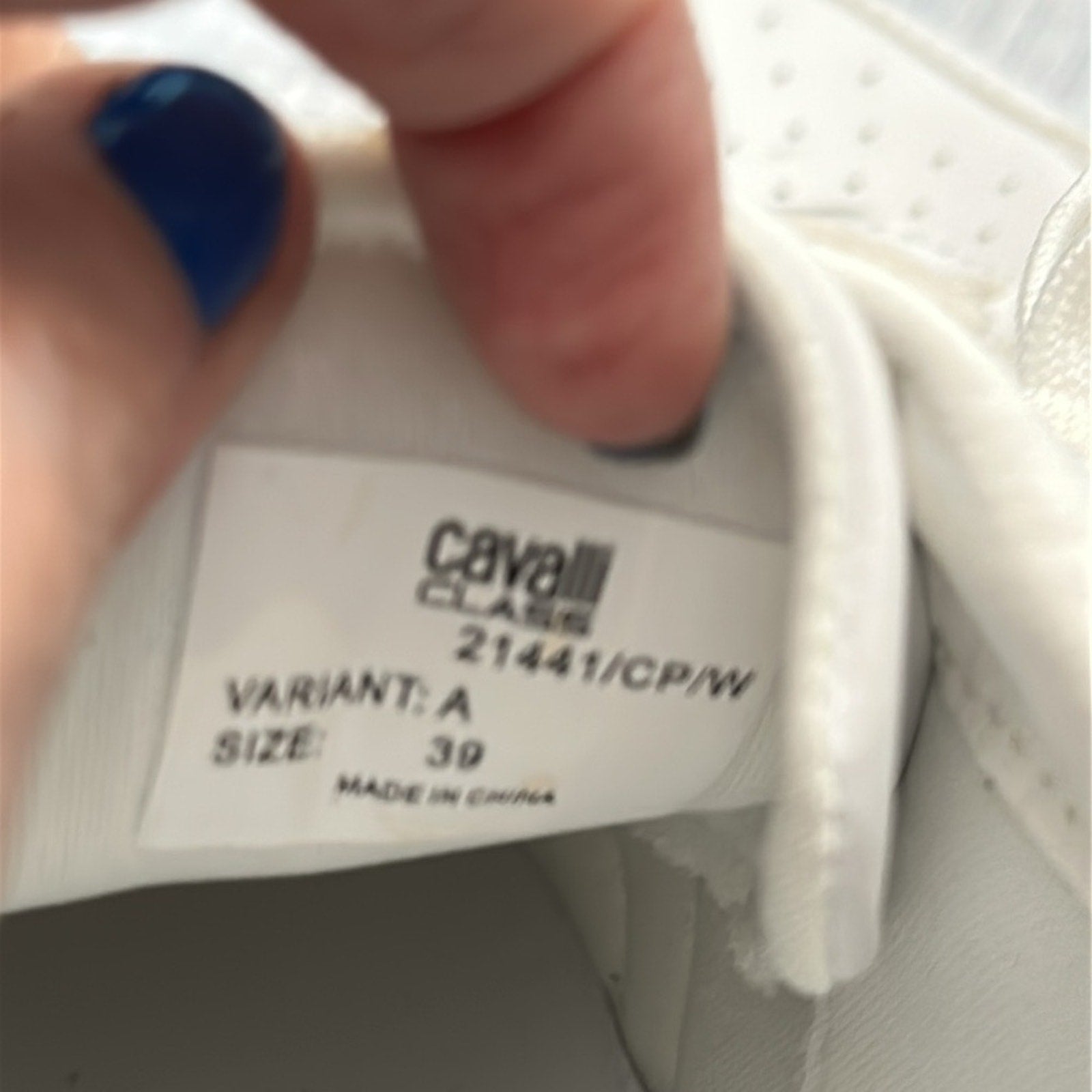 NEW Roberto Cavalli Studded Sneakers White Leather Tennis Athletic Shoes - sz 39
