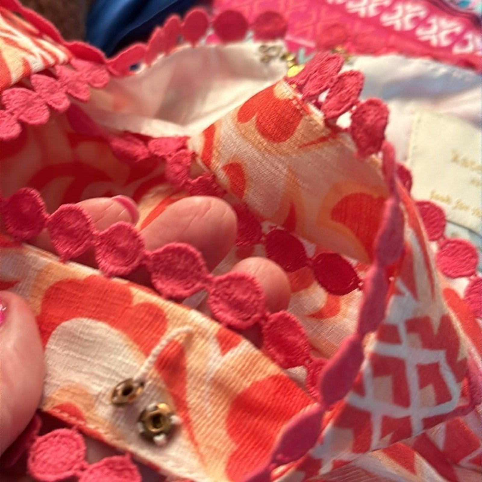 NEW Kate Spade Pineapple Print Top Freshwhite & Peach Pink - size 6