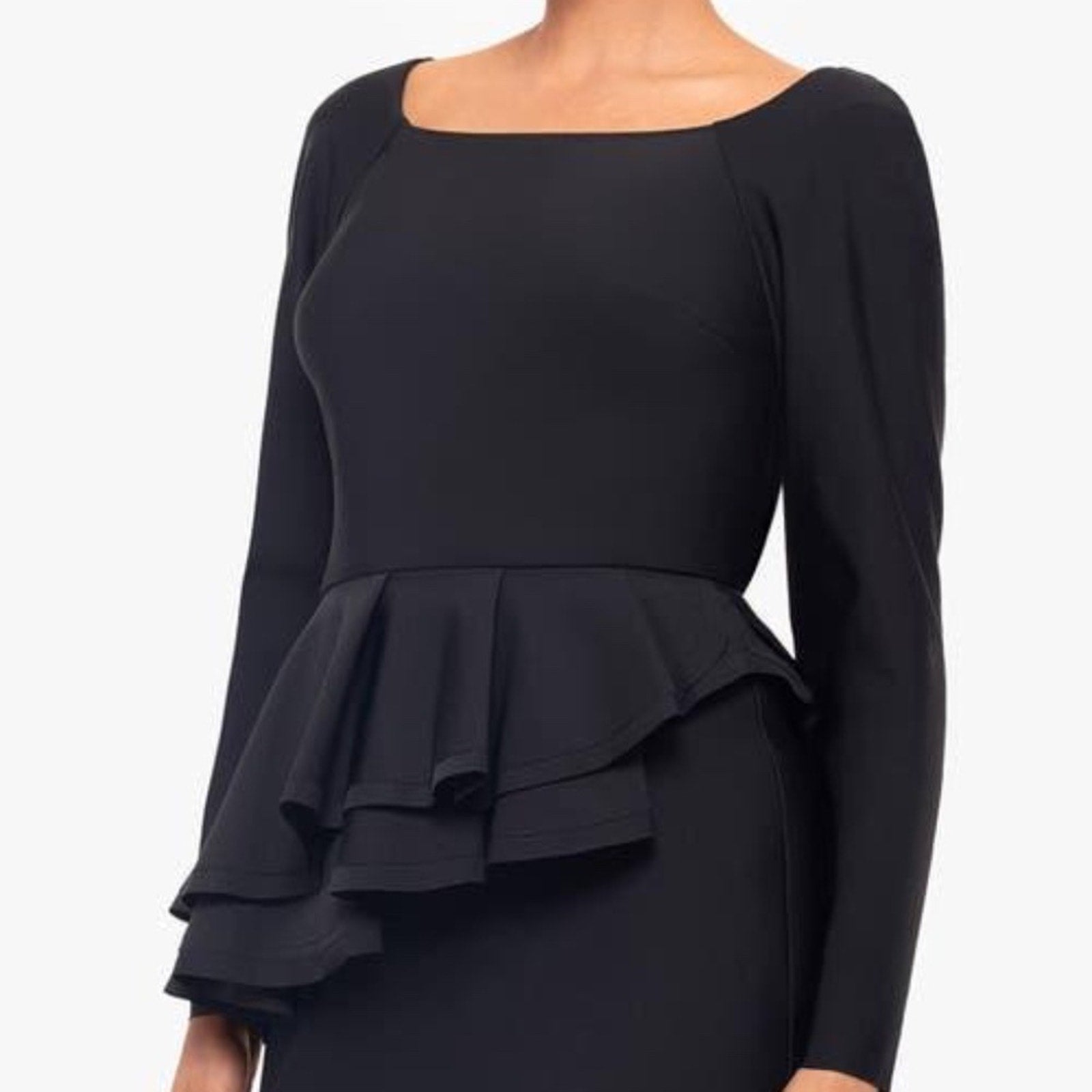 NWT Betsy & Adams Long Sleeve Peplum Cocktail Dress -size 8