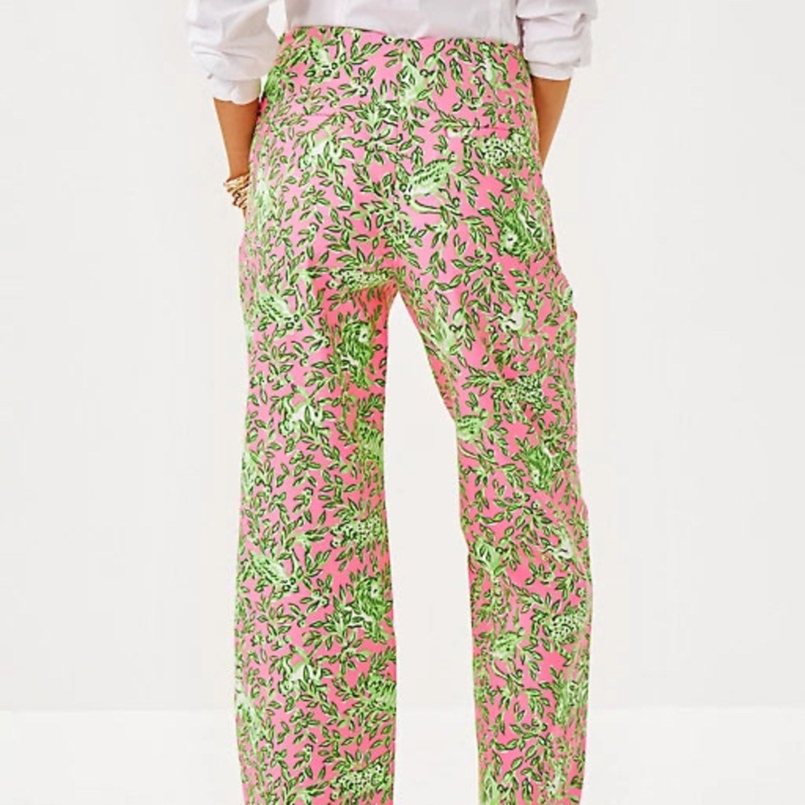 NEW lilly pulitzer Ellamarie Stretch Pant In Rousseau Pink -size 4