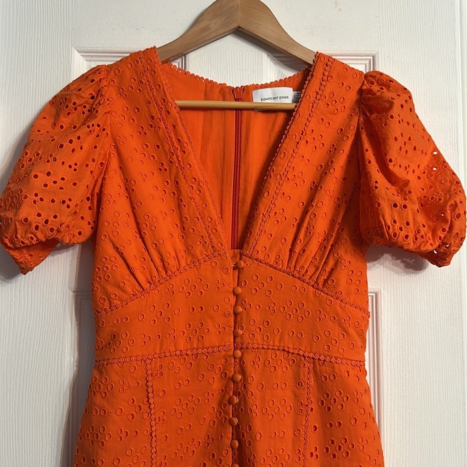 Significant Other Orange eyelet dress - size 4