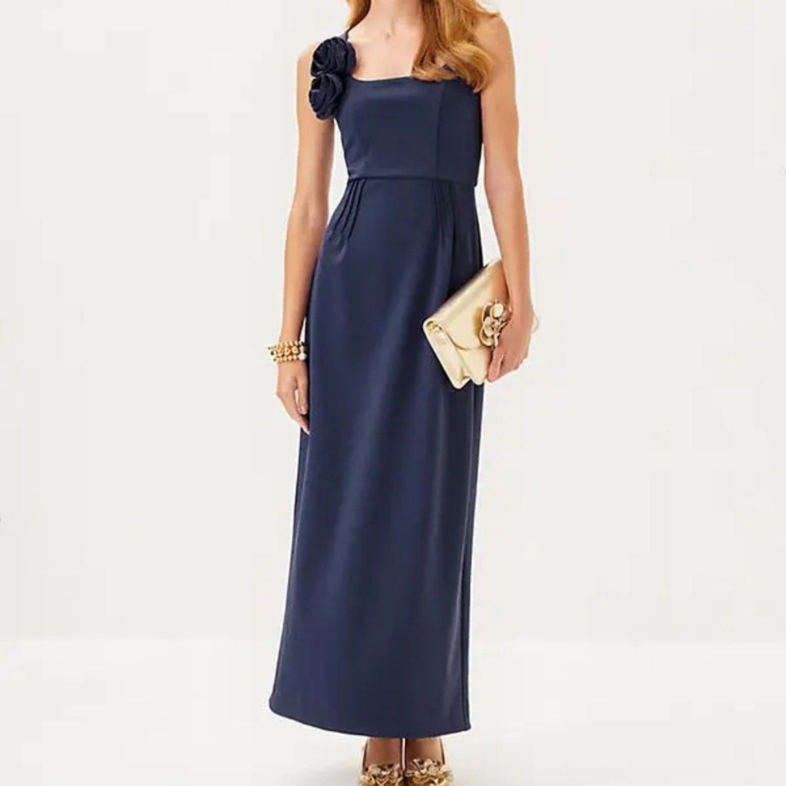 NWT Lilly Pulitzer Jade Rosette Detail Maxi Dress - size 4