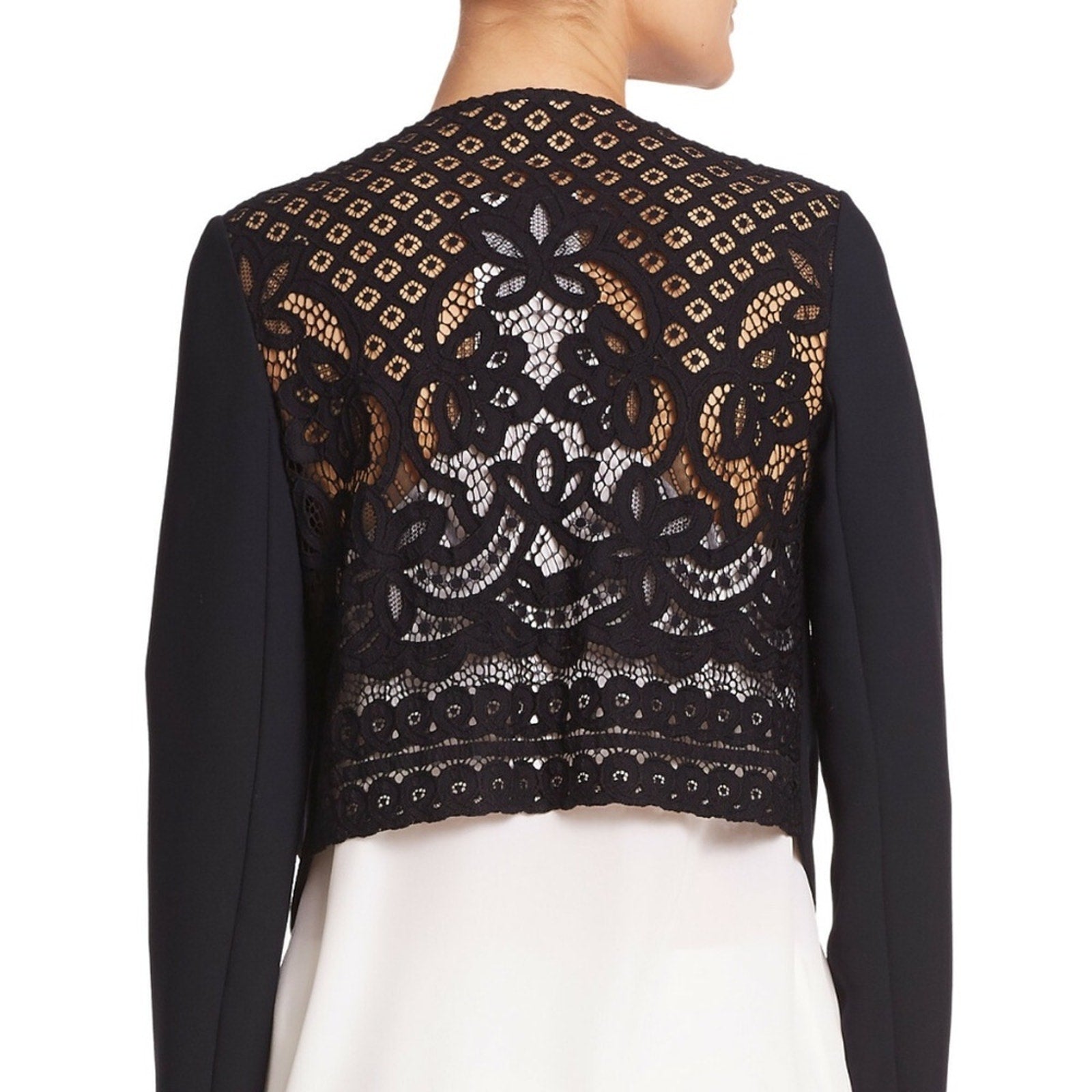 Bailey 44 Womens Cascara Blue Draped Lace Back Blazer Jacket  - size small