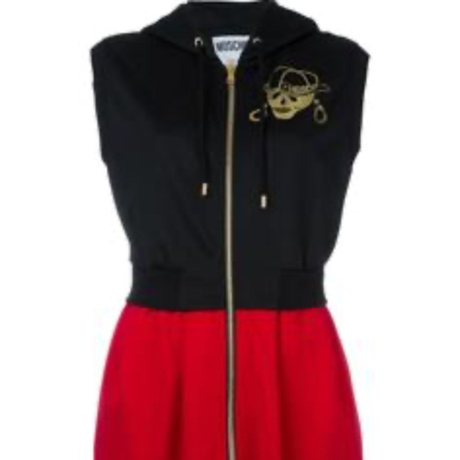 Moschino Couture  gold skull hoodie mini dress - size 4