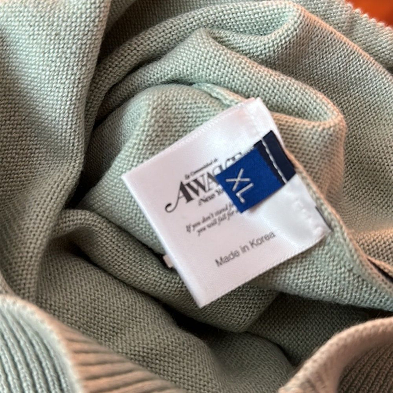 NEW Awake NY
Sweet Memory Knit wool Polo Mint - size XL