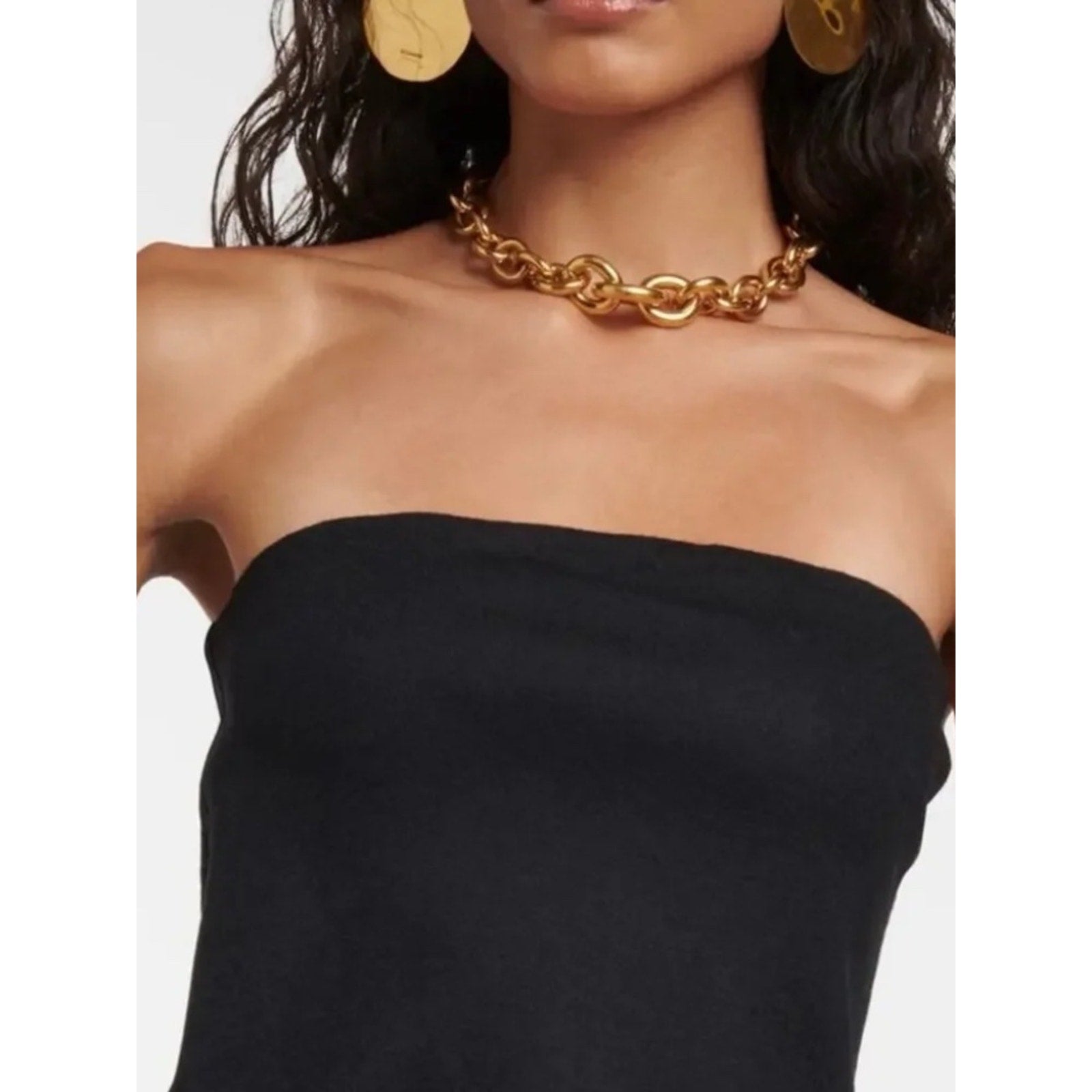 NWT VINCE WOOL BLEND STRAPLESS TOP BLACK - XL