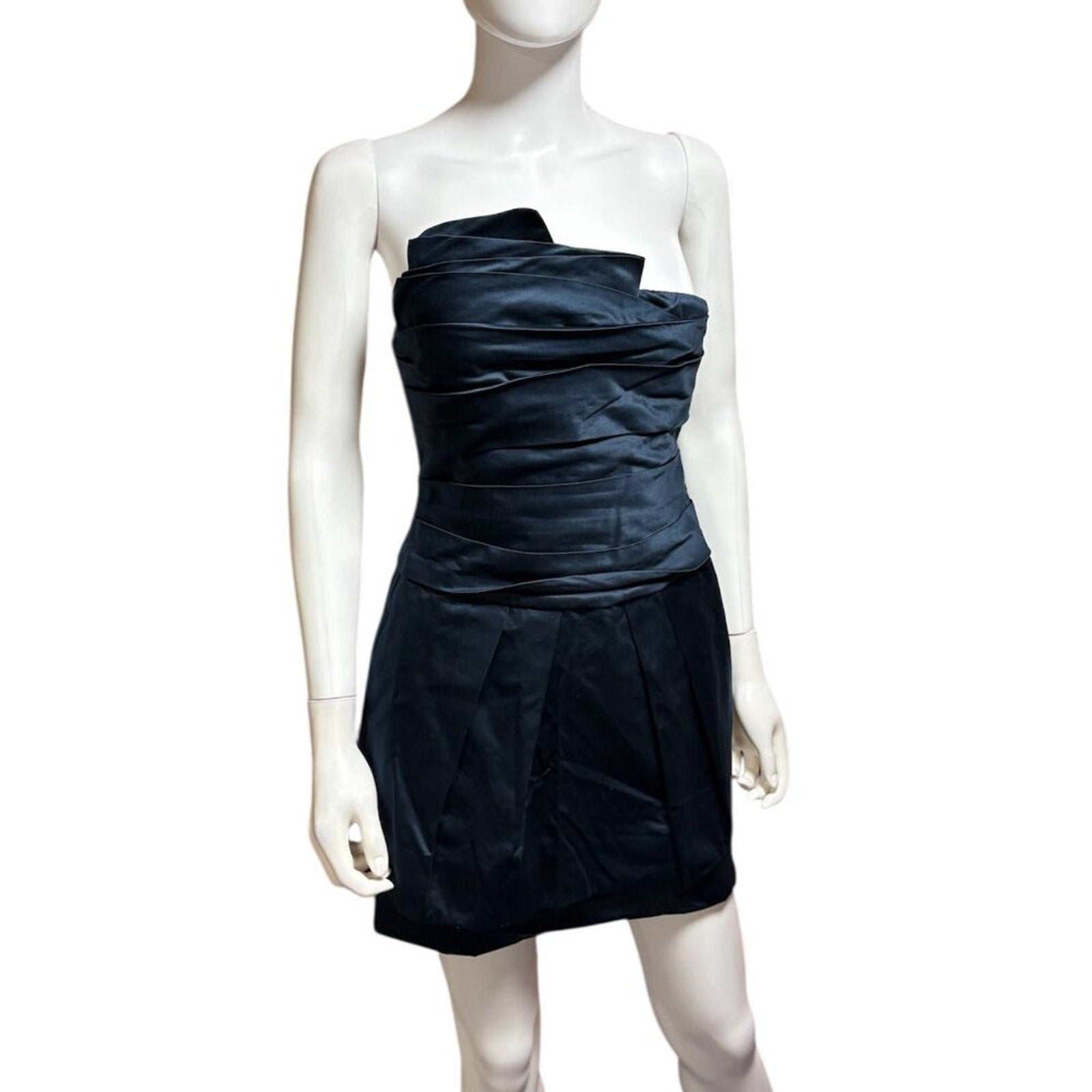 NWT Bcbg Maxazria Sienna Satin Pleated Dress - 6