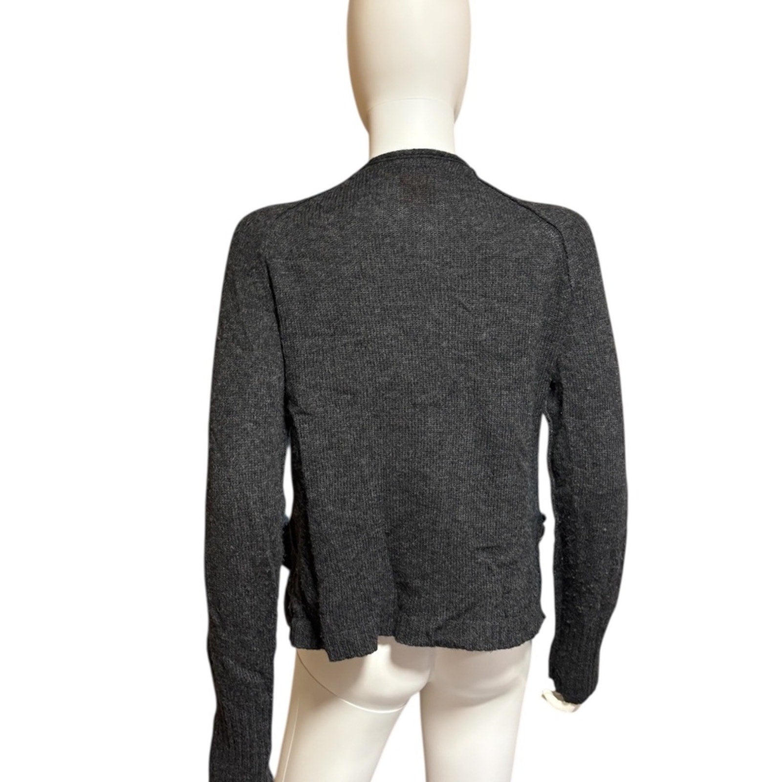 Tory Burch 100% wool grey cardigan - size M