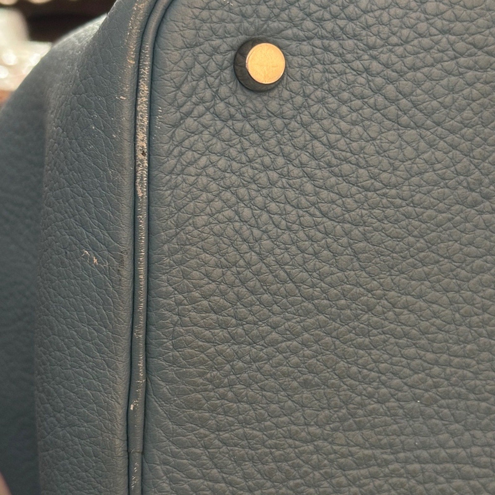 Hermes Taurillon Clemence Picotin 22 Blue Leather Bag + Hermès Odyssey Twilly