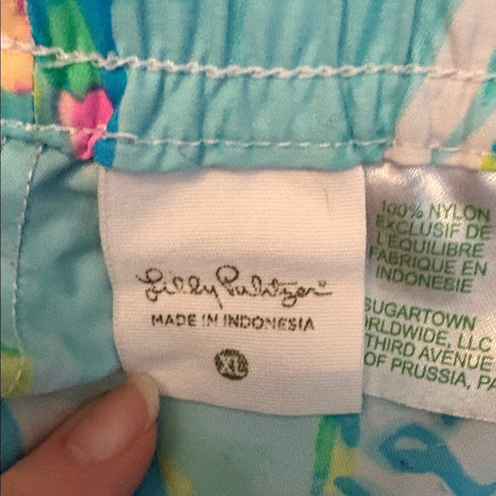 Lilly Pulitzer Run Around Shorts Luxletic Pull On Colorful Pockets - XL