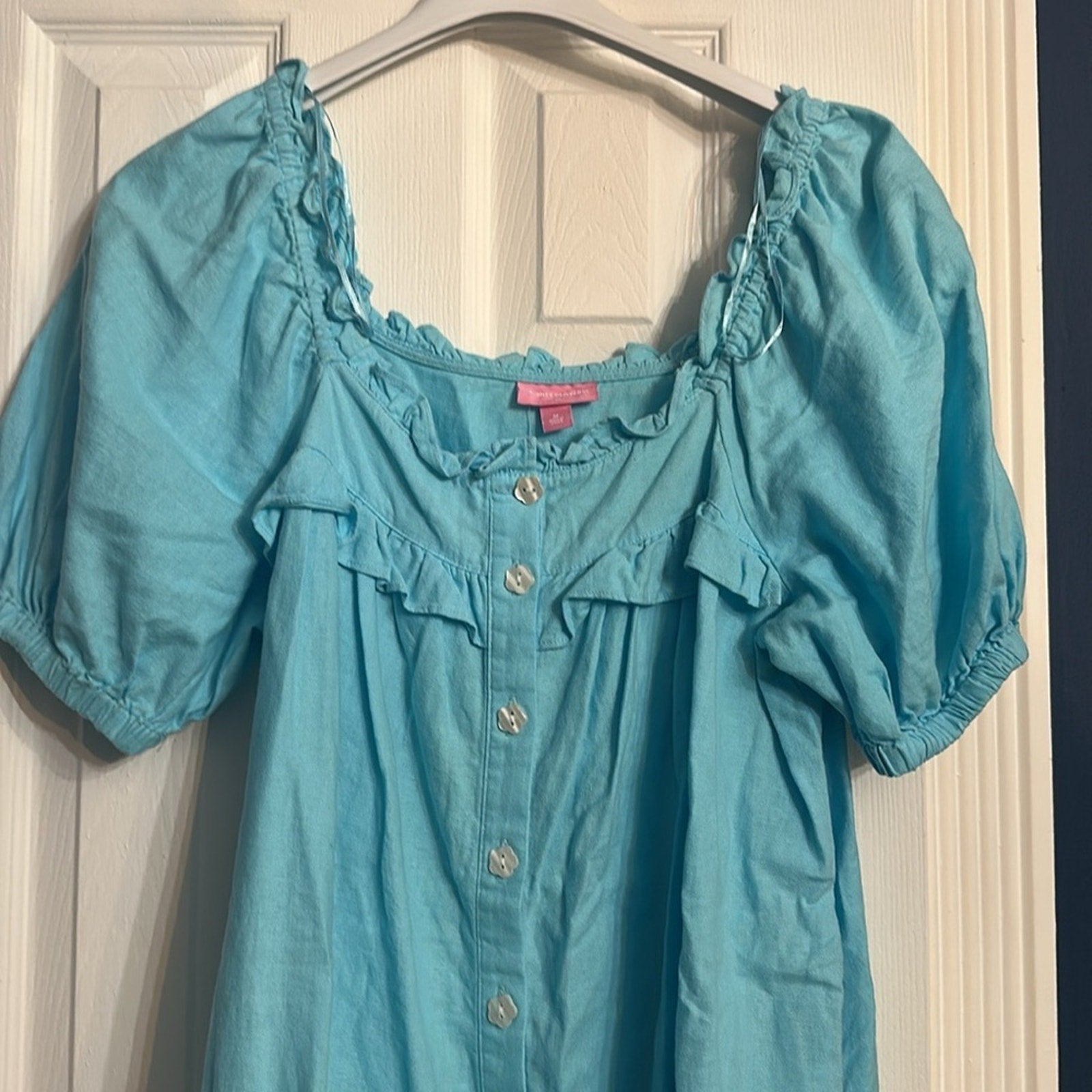 Stoney Clover Lane X Target Blue Short Sleeve Ruffle Dress - size M
