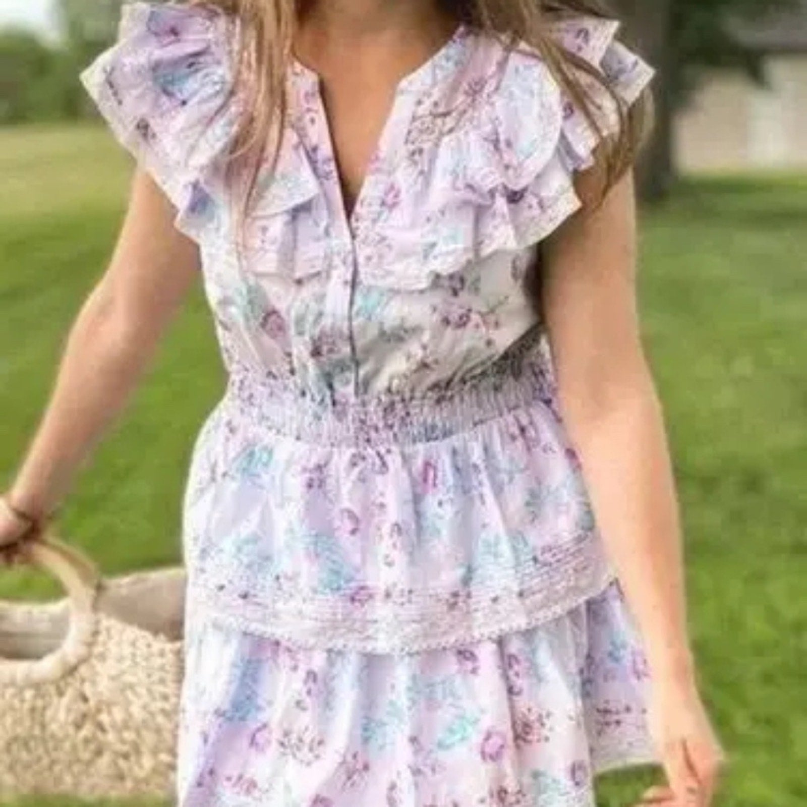 NWT LoveShackFancy X Target Lou double ruffle dress - size M