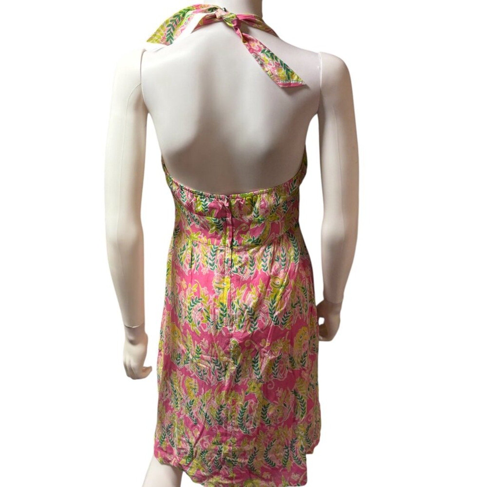 Vintage Lilly Pulitzer White Label Halter Dress - 4