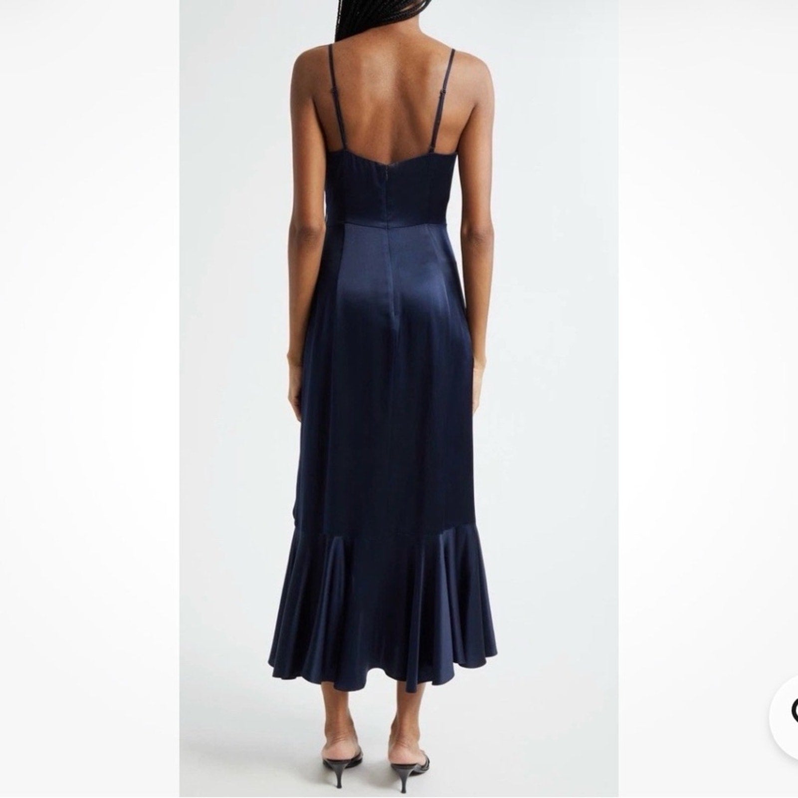 CINQ À SEPT Vivienda Silk Dress In Navy - size 4 - NEW
