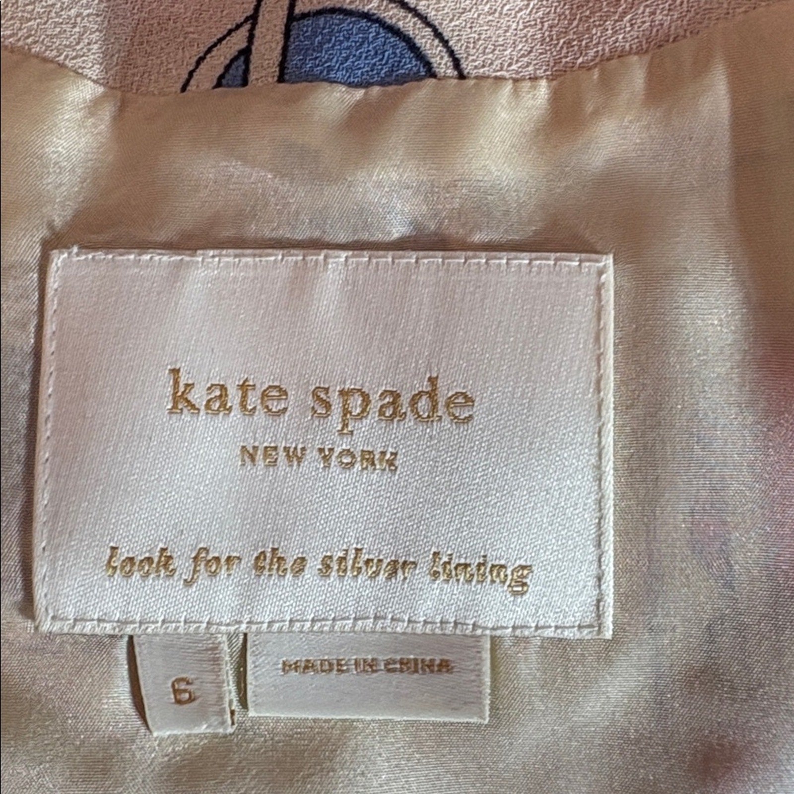 Kate Spade Avery Sunglasses Fun Dress Size 6 Silk Dress