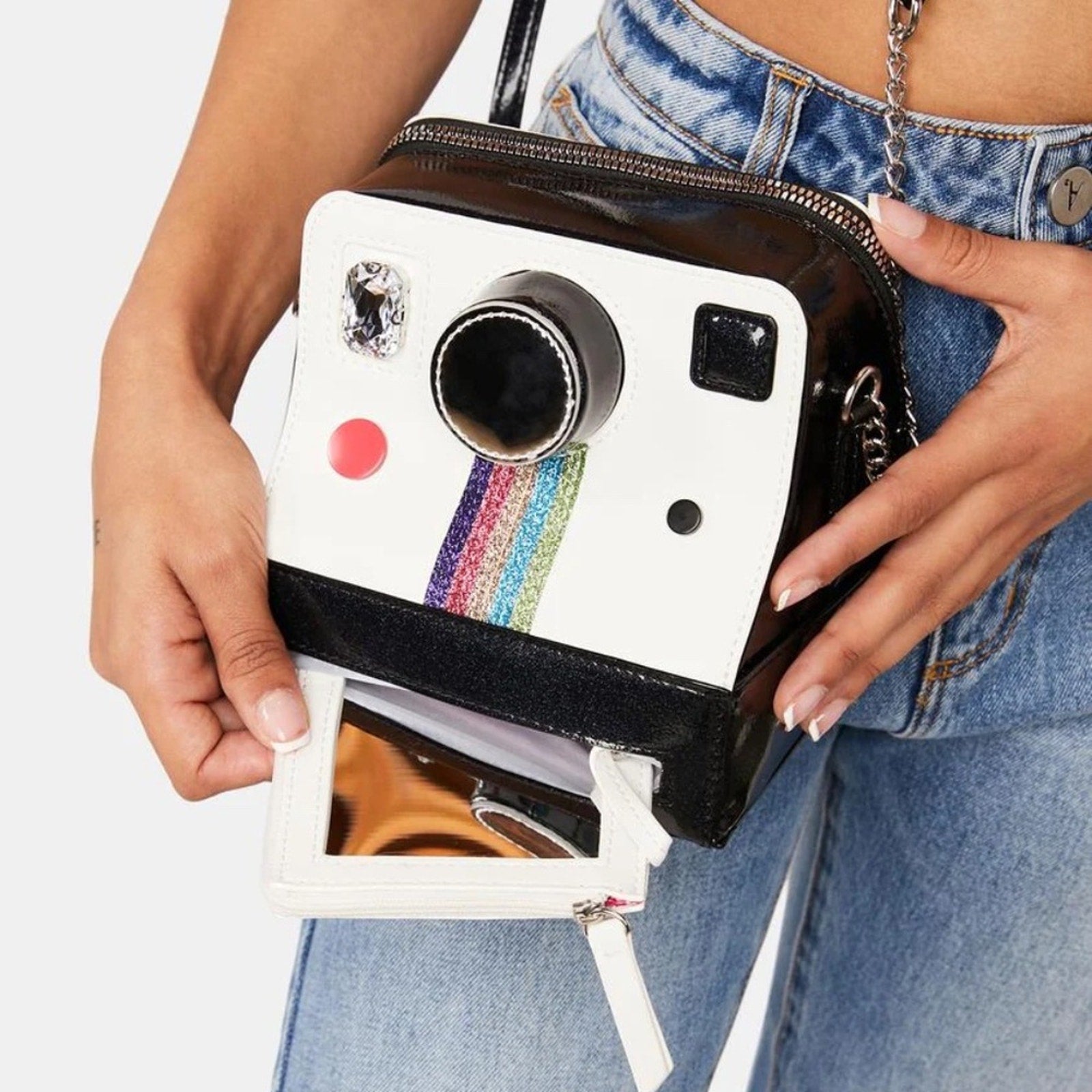 NEW Betsey Johnson Oh Snap Kitsch polaroid camera crossbody bag purse