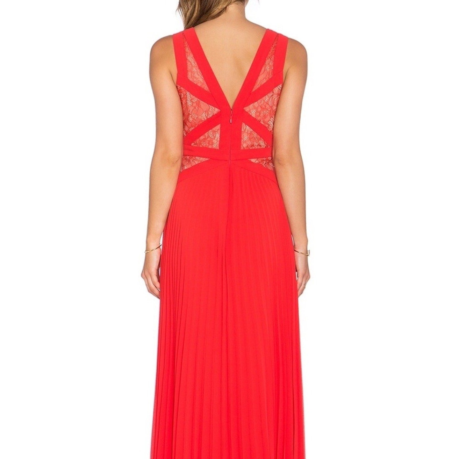 BCBG MAXAZRIA x REVOLVE Bright Poppy Pleated Maxi Dress - size 10