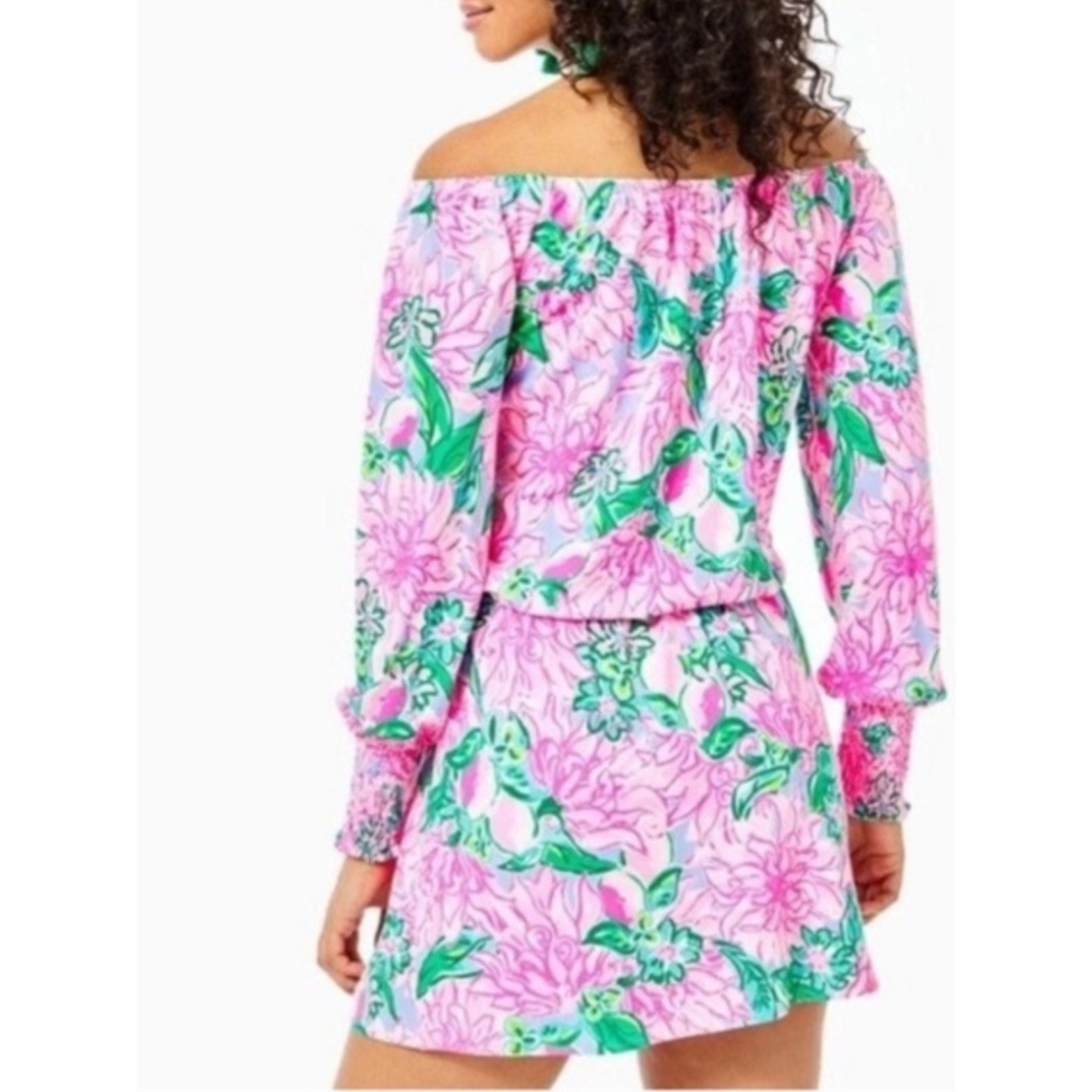 Lilly Pulitzer Lana Skort Romper in Pink Blossom Try Your Zest - M