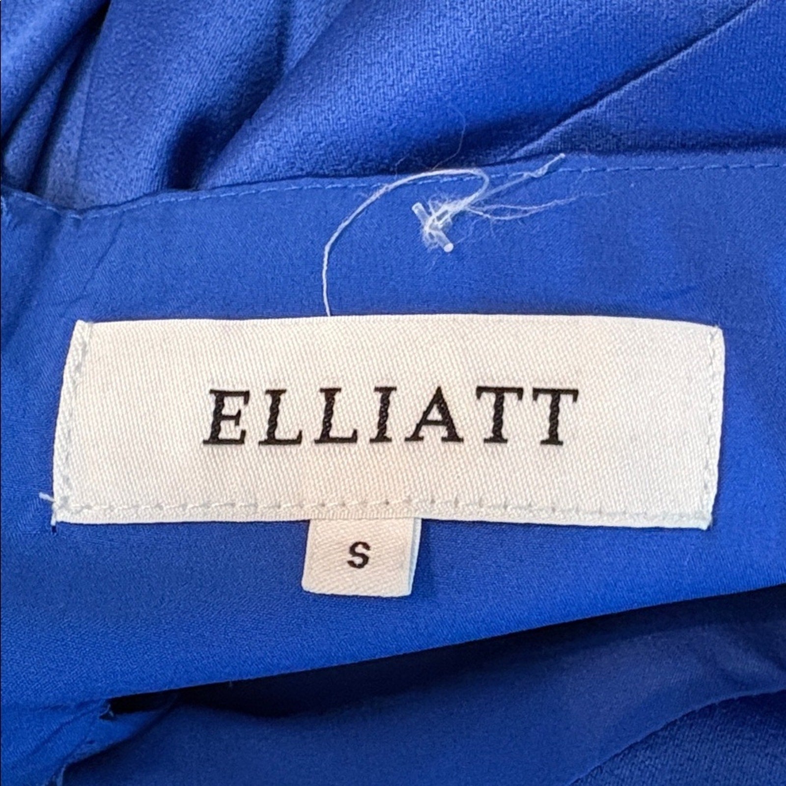 NEW Elliatt Chiara Satin Halter Gown In Cobalt Blue - size Small