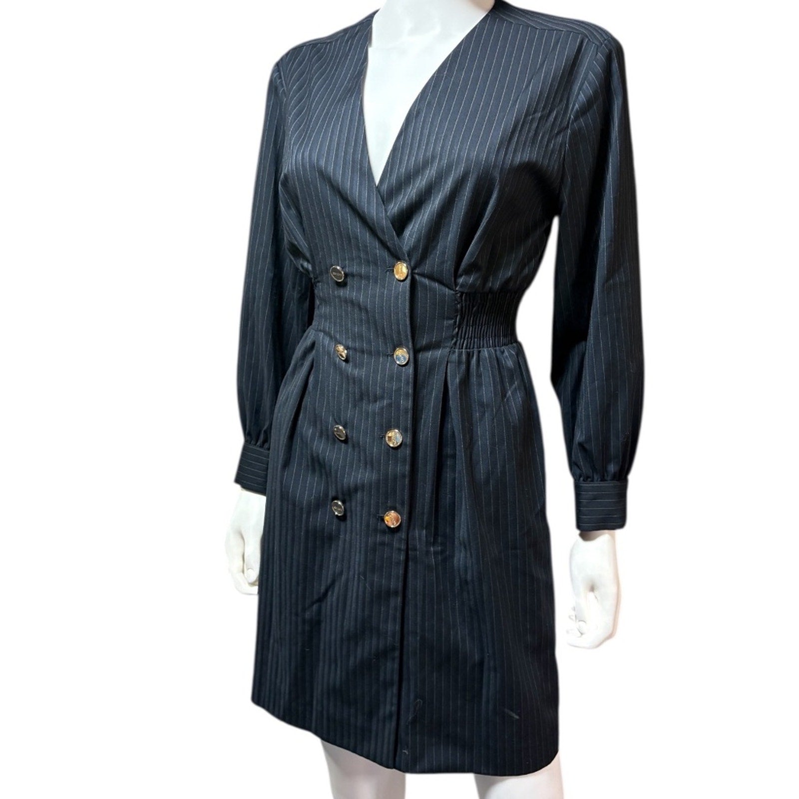 SANDRO MARYLOU PINSTRIPED MINI DRESS - size 38 (US 6)