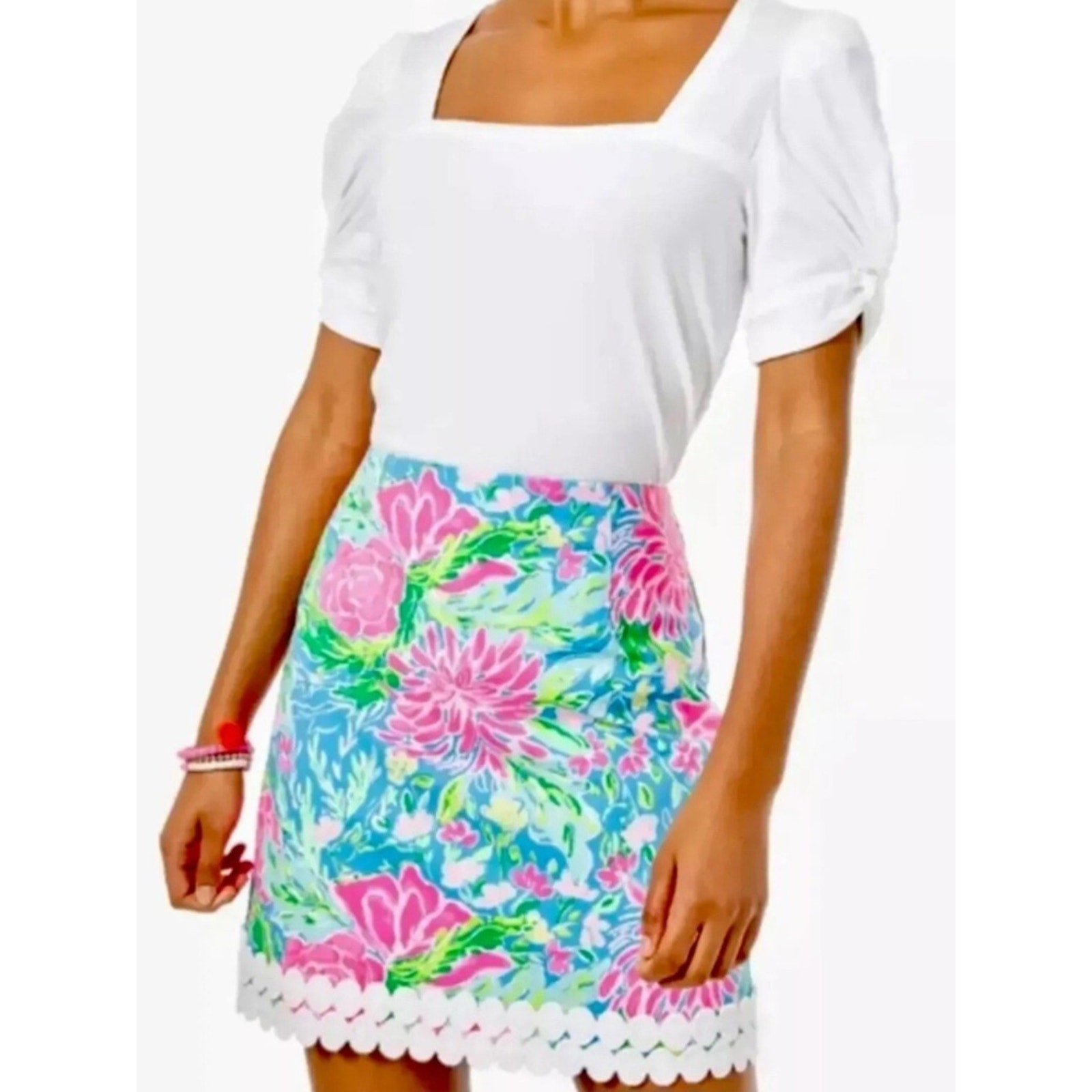 Lilly Pulitzer Izzy Skirt Zanzibar Blue Bunny Business - size 6 - NWT